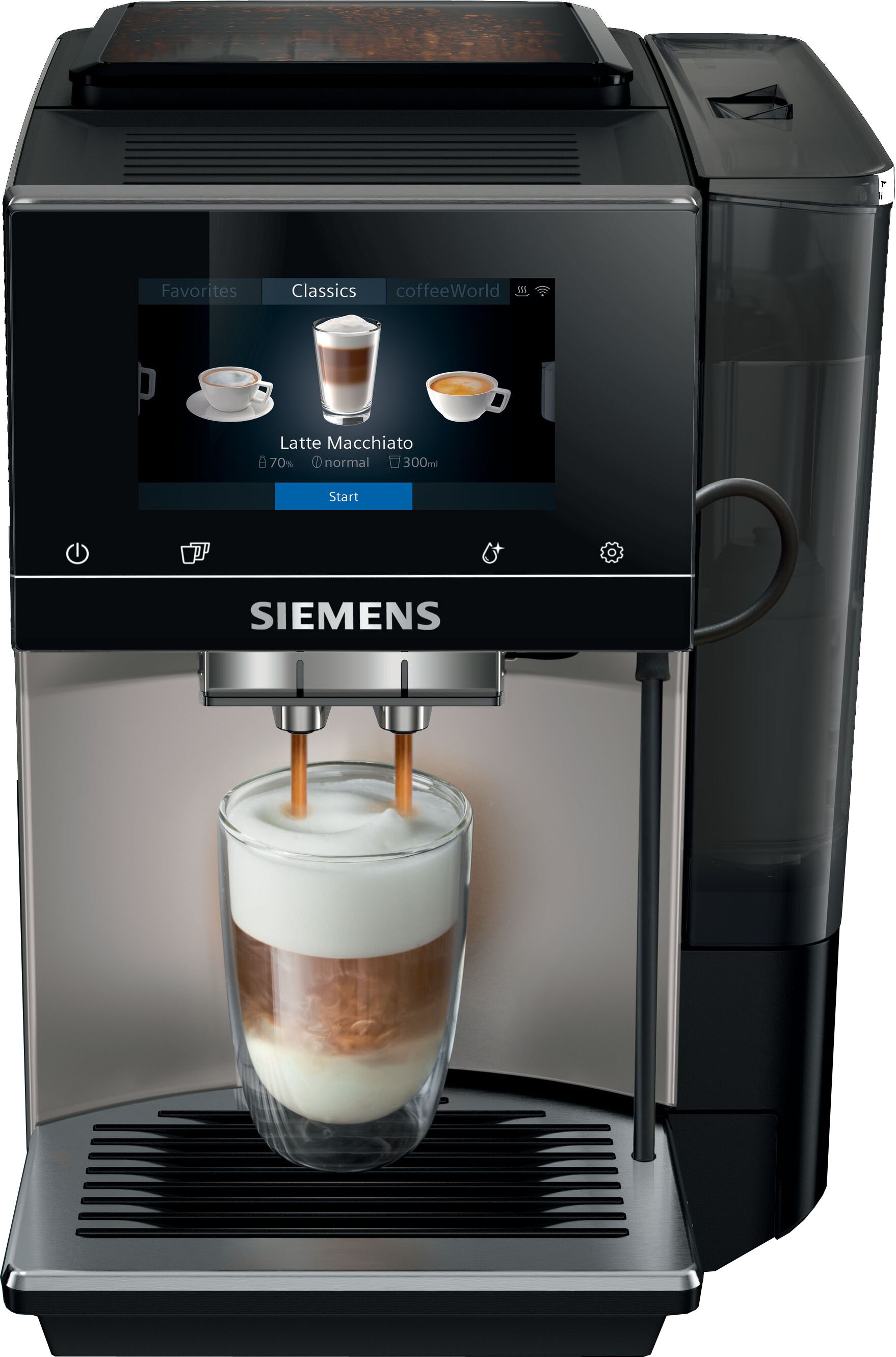 automatische Kaffeevollautomat intuitives Milchsystem-Reinigung Full-Touch- TP705D01«, SIEMENS | classic Display, BAUR »EQ.700