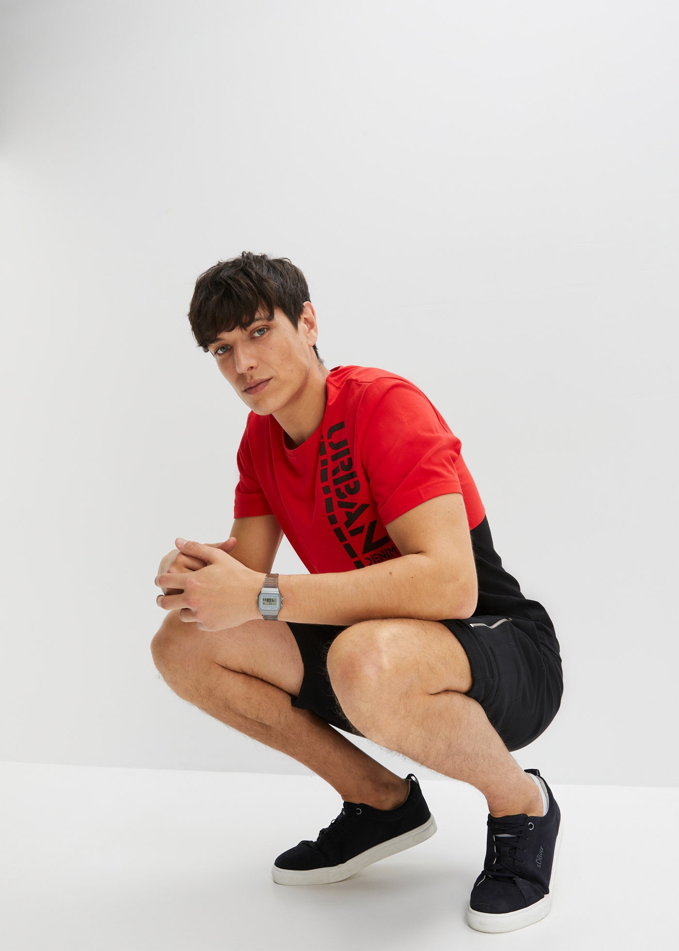 bonprix T-Shirt regular fit, kurzärmelig, für Frühling und Sommer, aus Baumwolle