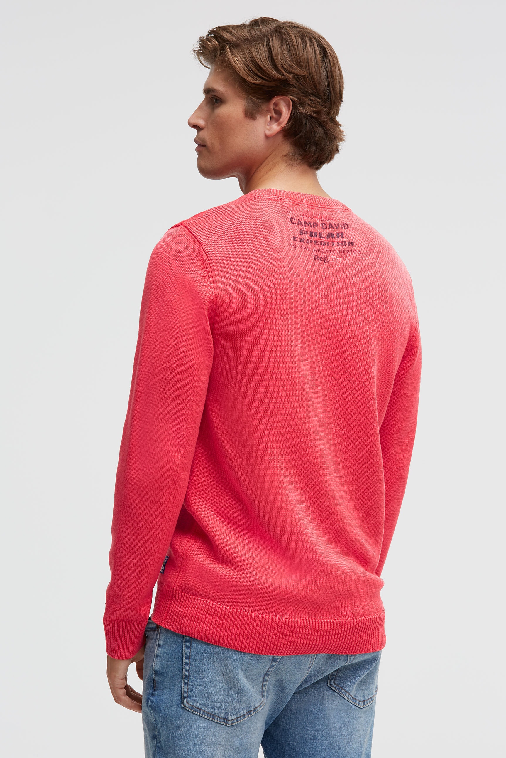 CAMP DAVID Rundhalspullover aus Baumwolle