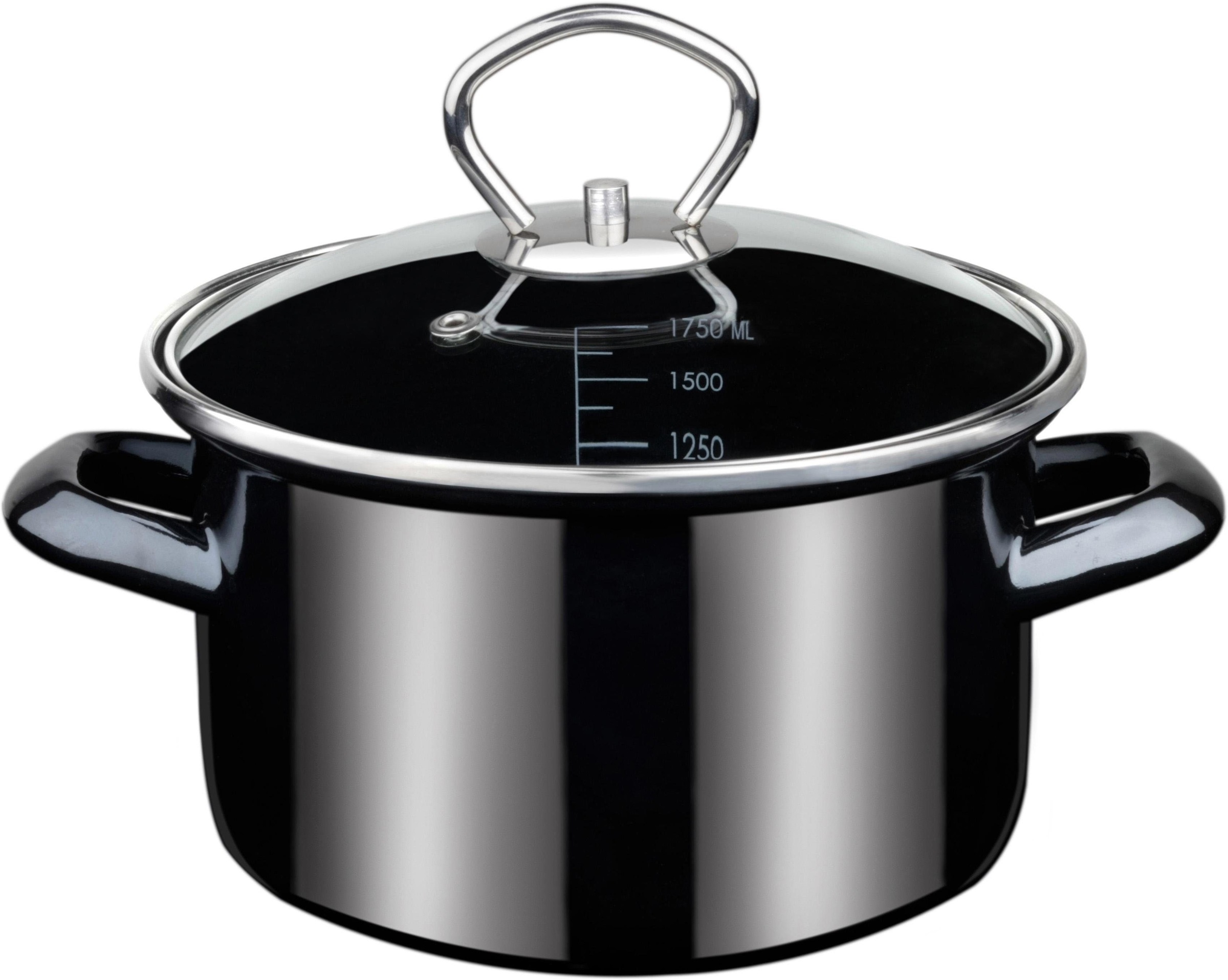 GSW Fleischtopf "Profi-Black-Star" 1 Stk. tlg. Stahl-Emaille günstig online kaufen