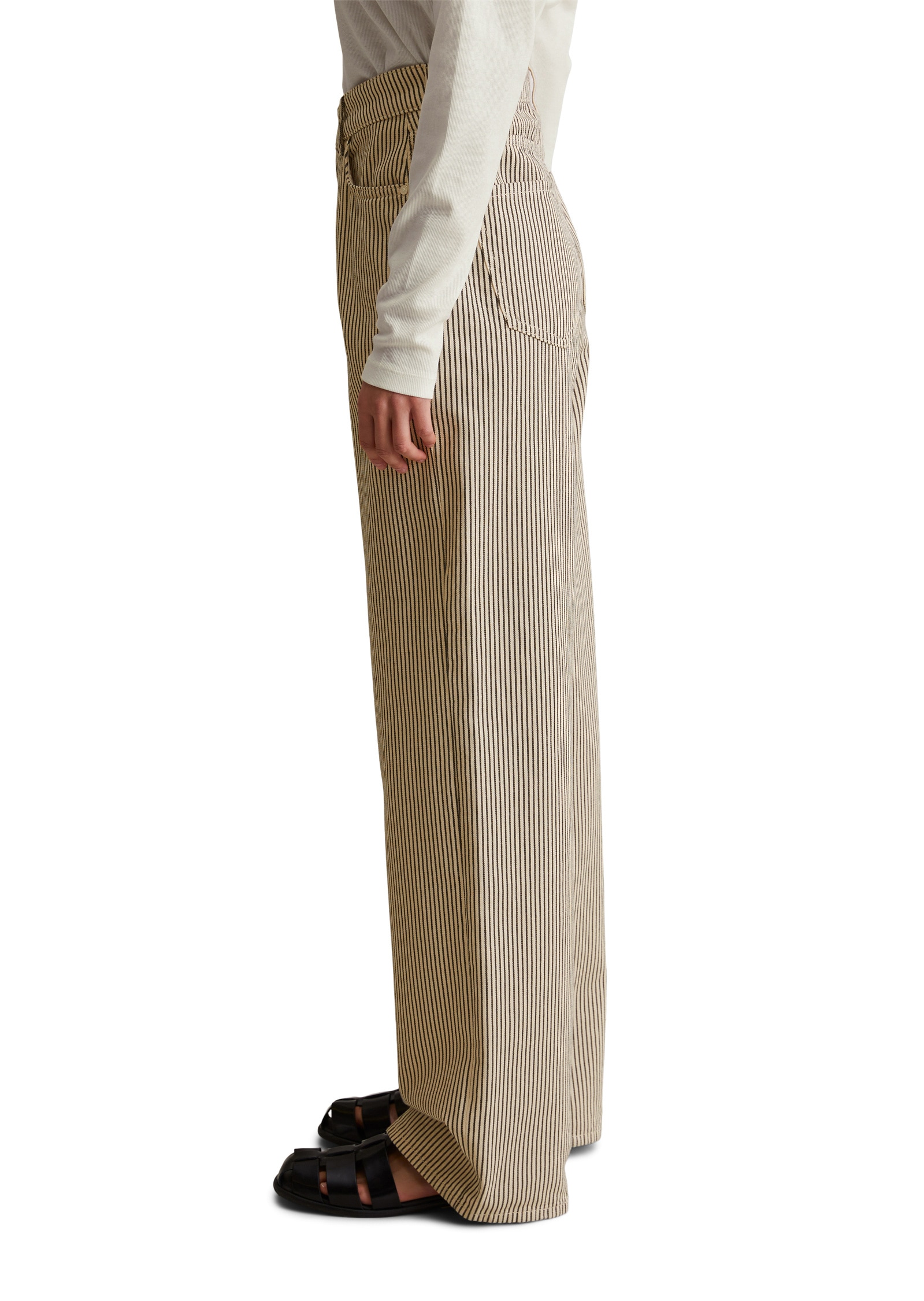 Marc O'Polo DENIM Weite Jeans »aus gestreiftem Organic Cotton«