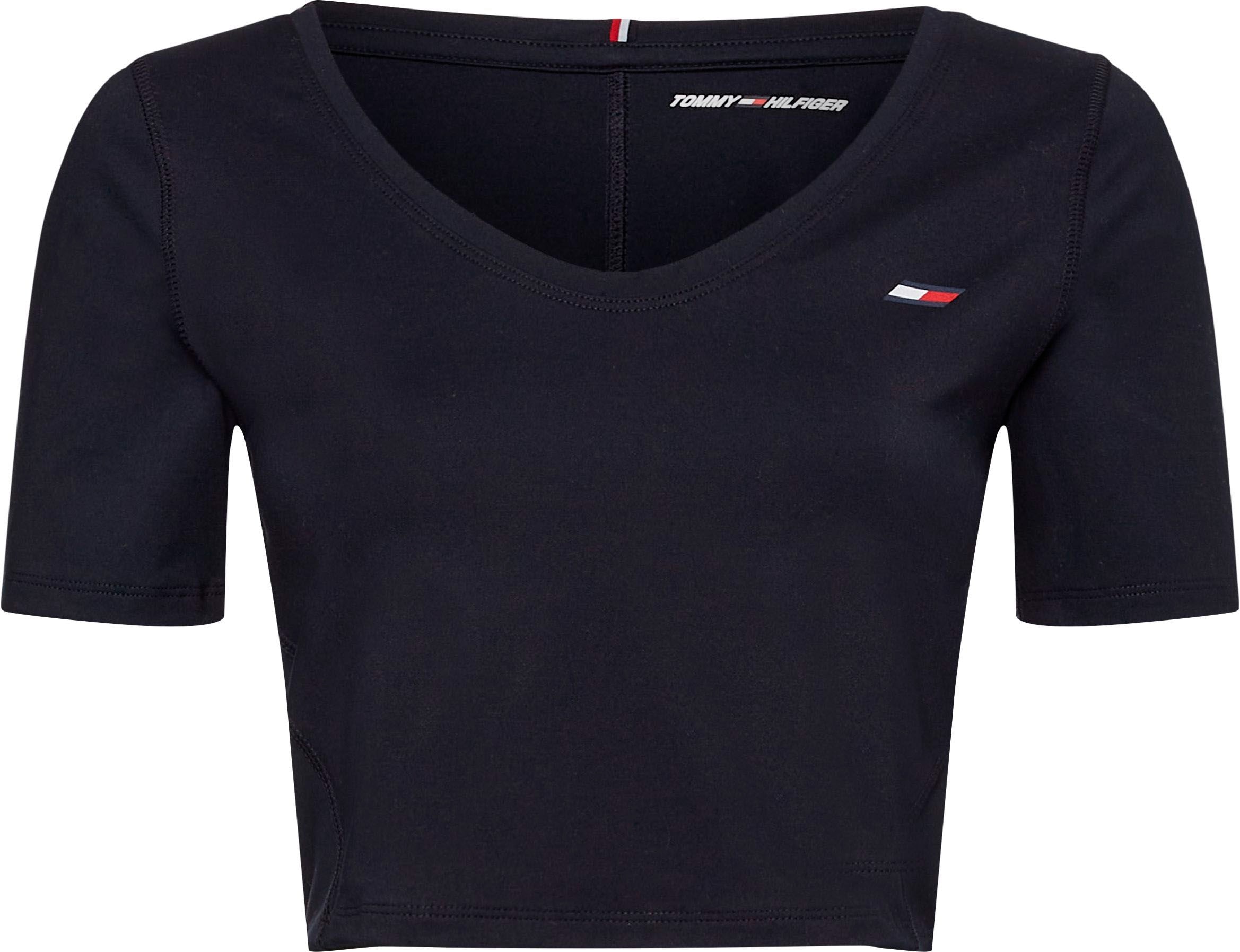 TOMMY HILFIGER Sport Marškinėliai »CROPPED FITTED TEE« su T...