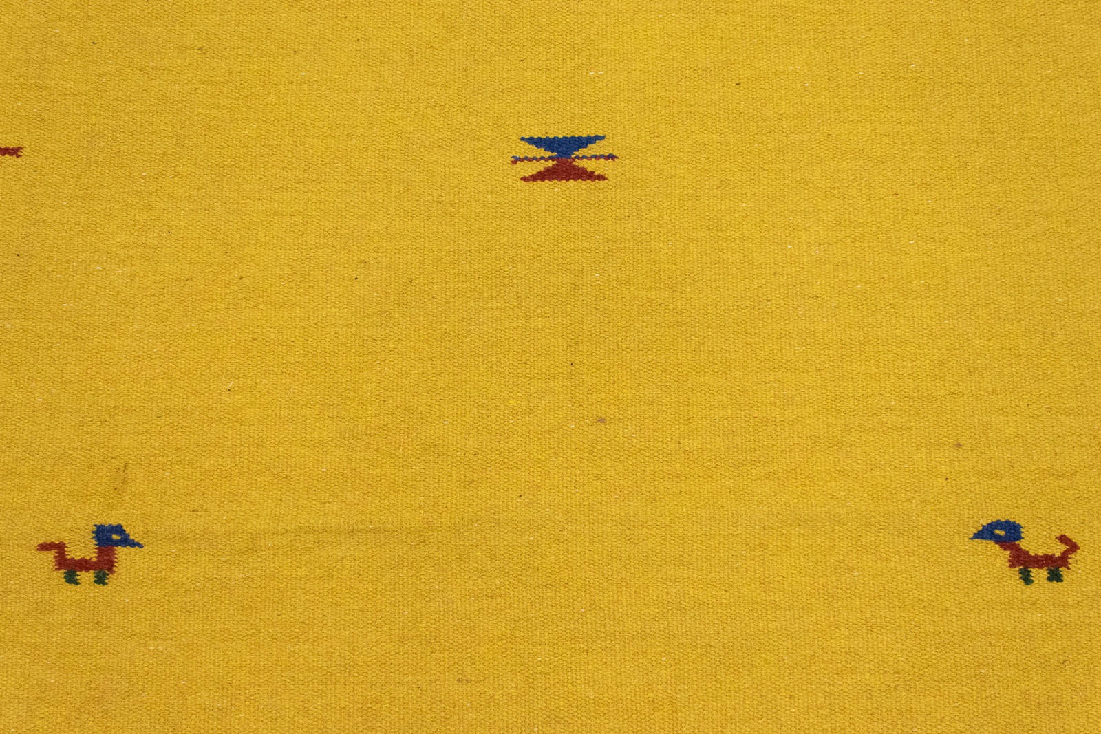 morgenland Wollteppich »Kelim Teppich handgewebt gelb«, rechteckig, Kurzflor