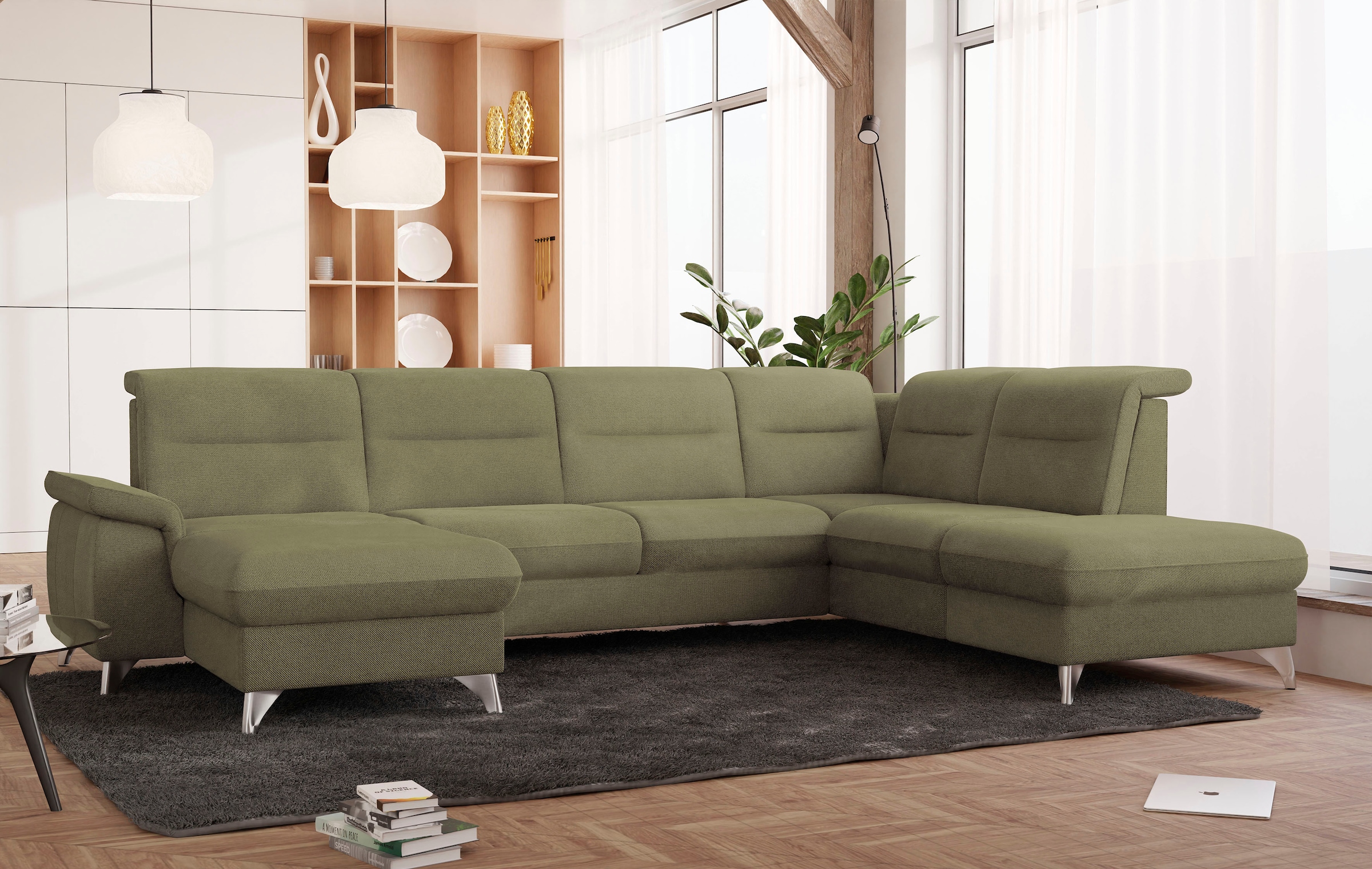 sit&more Wohnlandschaft "Astoria U-Form" wahlweise mit motorischer Relaxfunktion
