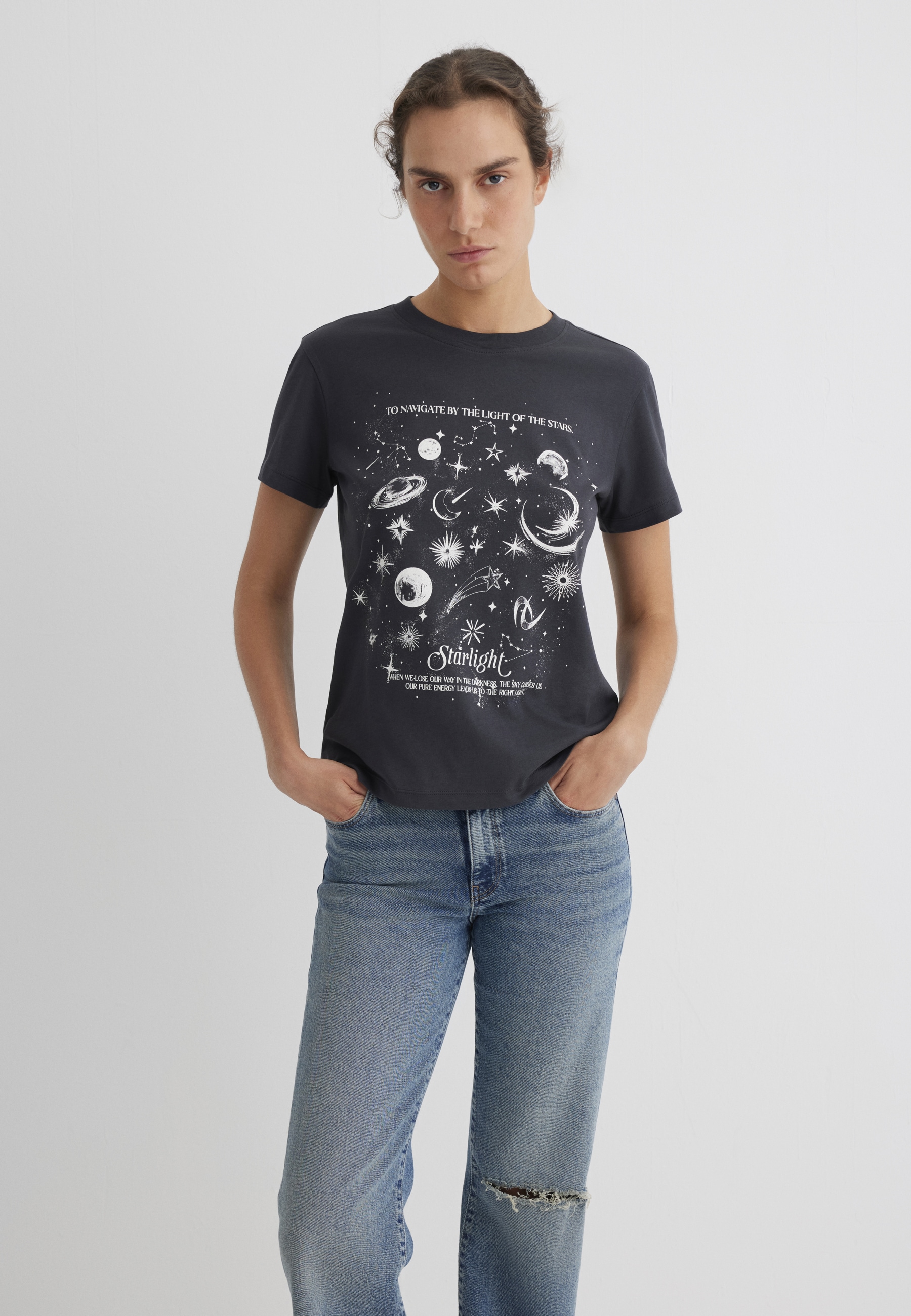 Mavi T-Shirt "ASTROLOGY PRINTED TSHIRT", Print T-Shirt günstig online kaufen