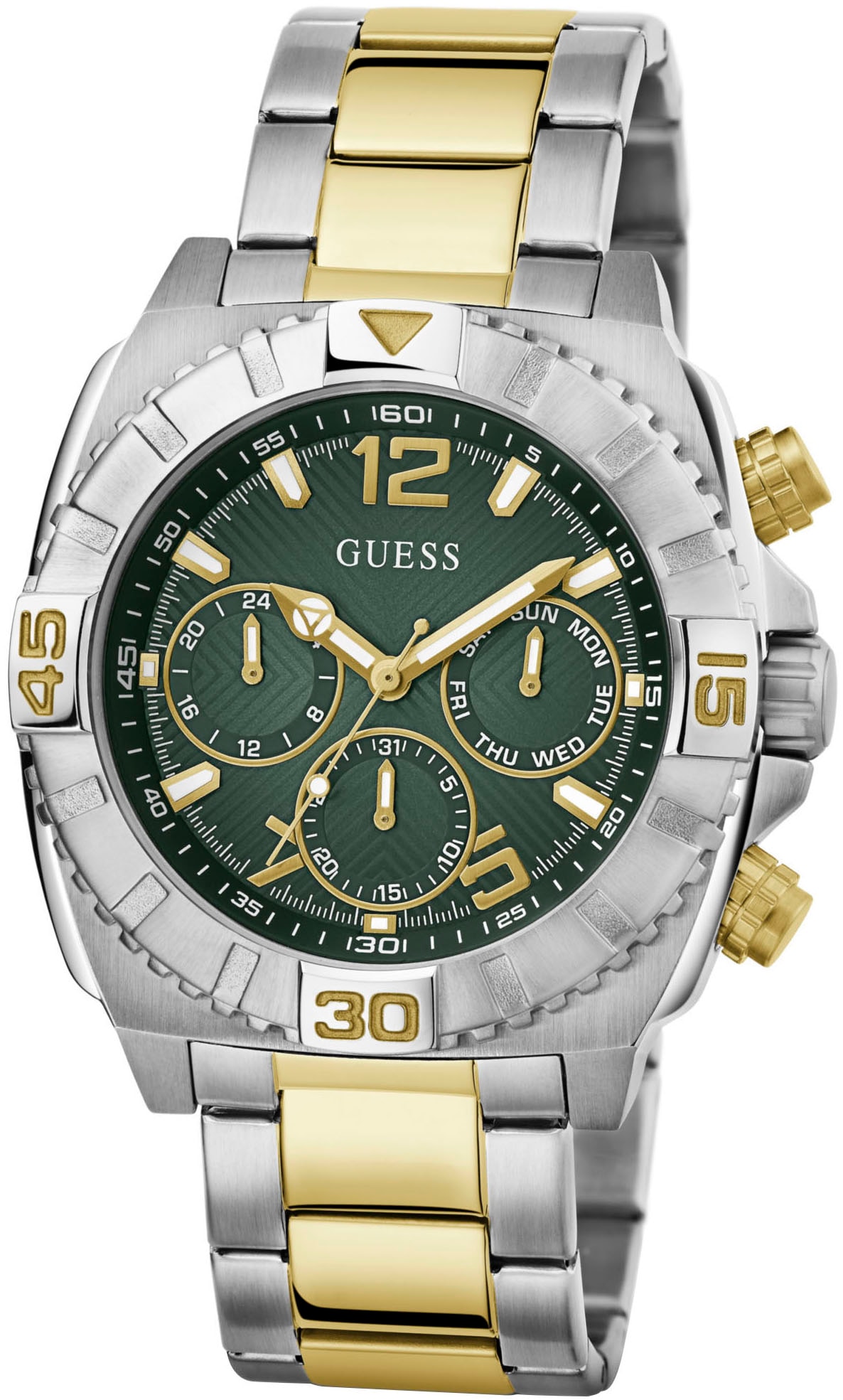 Guess Multifunktionsuhr »TRACTION«, Quarzuhr, Armbanduhr, Herrenuhr, Datum, 12/24-Std.-Anzeige