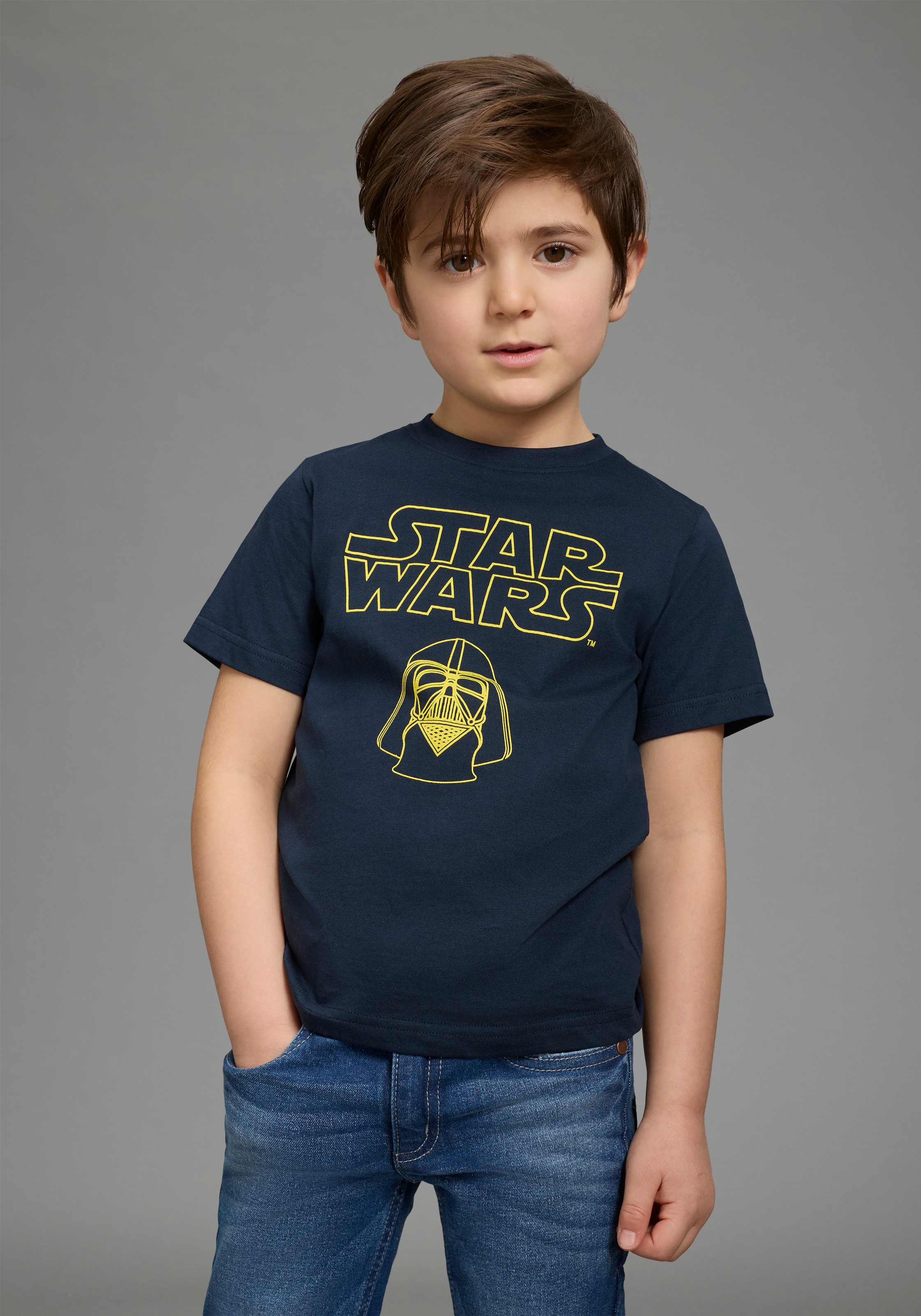 KIDSWORLD Jungen T-Shirt "STAR WARS: DARTH VADER - Disney Shirt"schwarz, Gr. 92, bedruckt, Single Jersey, Obermaterial: 100% Baumwolle, Shirts, DARTH