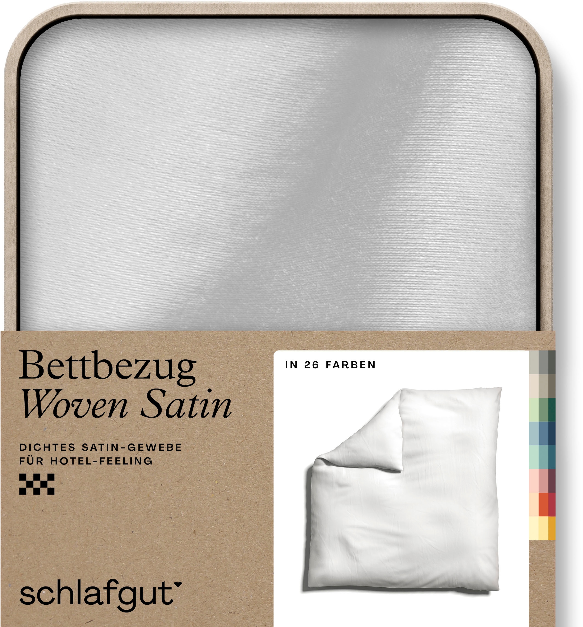 Bettbezug »Woven Satin«, (1 St.), besonders dicht gewebt, Mix & Match: passender...