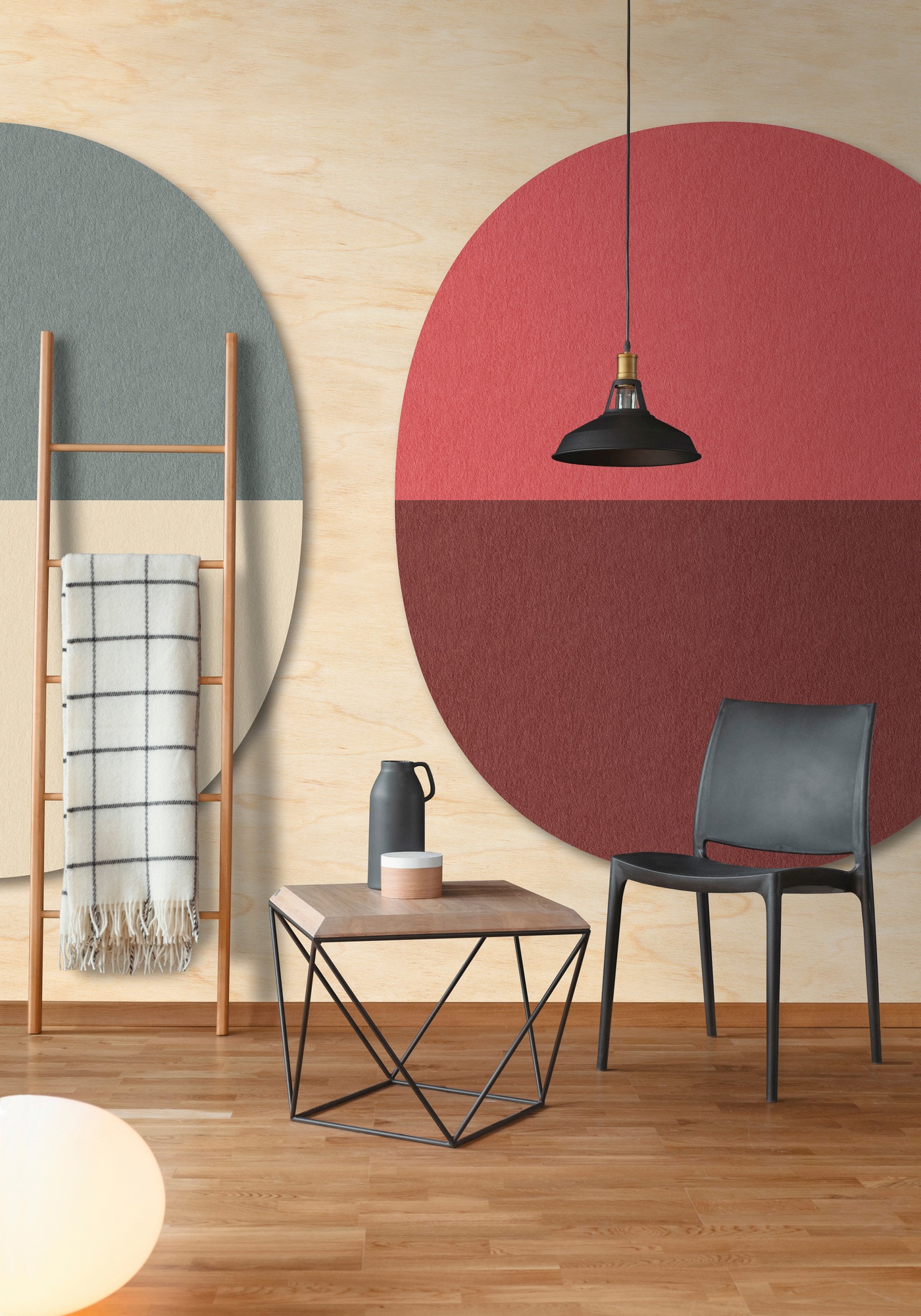 living walls Fototapete "Walls by Patel Split Ovals 3" glatt Vlies, Wand, S günstig online kaufen