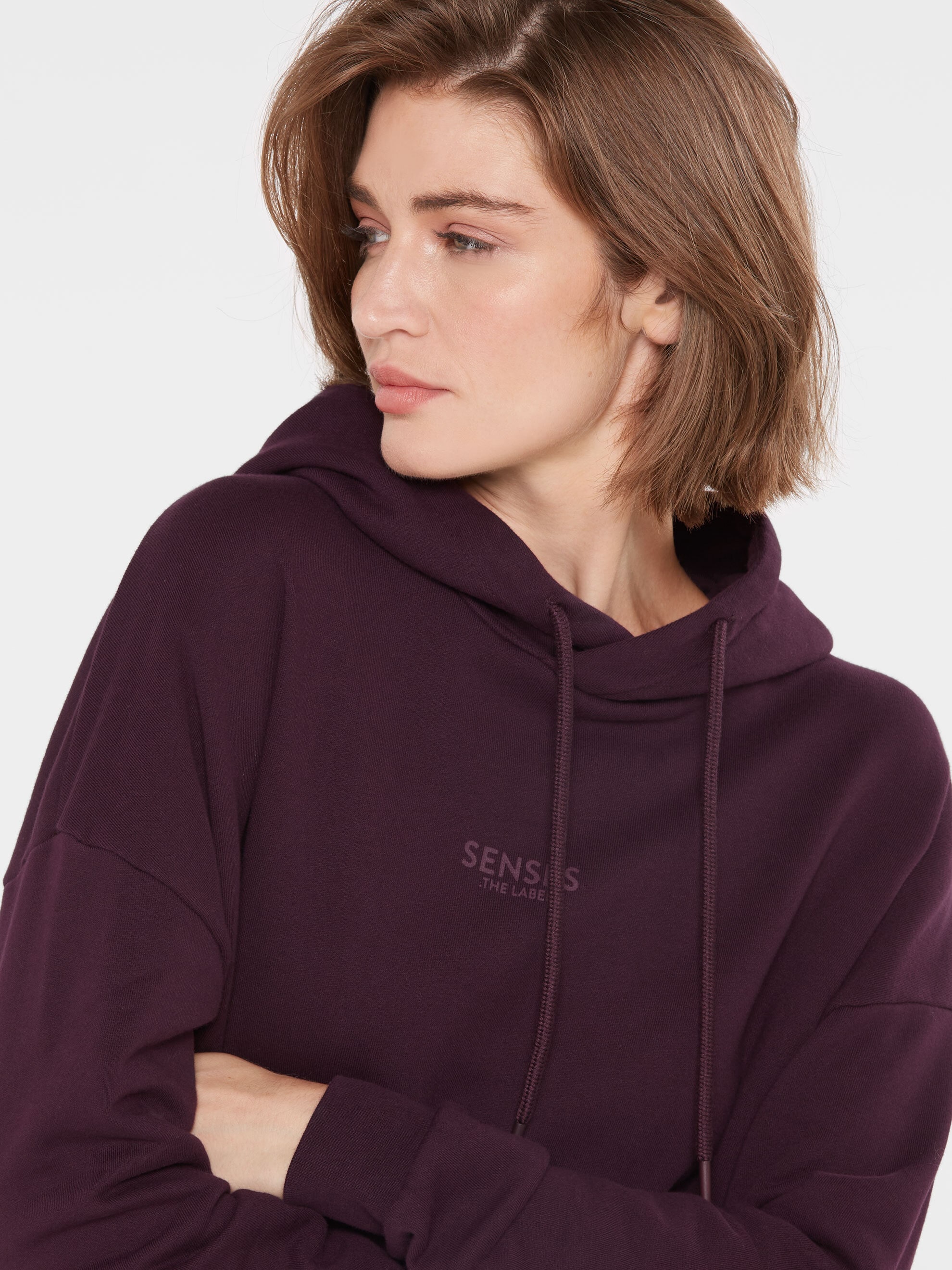 SENSES.THE LABEL Sweatkleid Ohne Taschen aus Baumwolle
