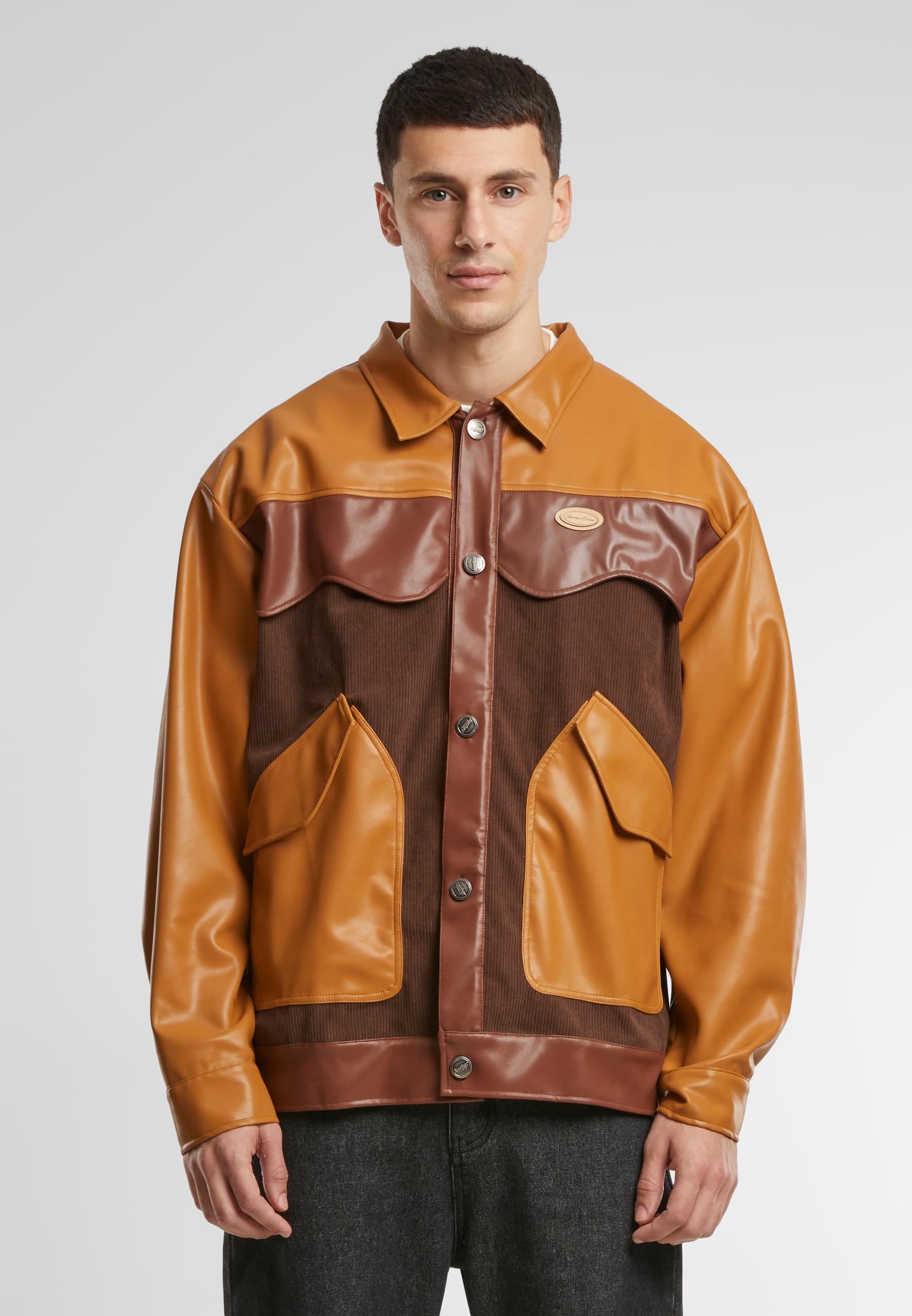 Another Cotton Lab Lederjacke »Another Cotton Lab Another Oversize Vegan Leather Jacket«, (1 St.), ohne Kapuze