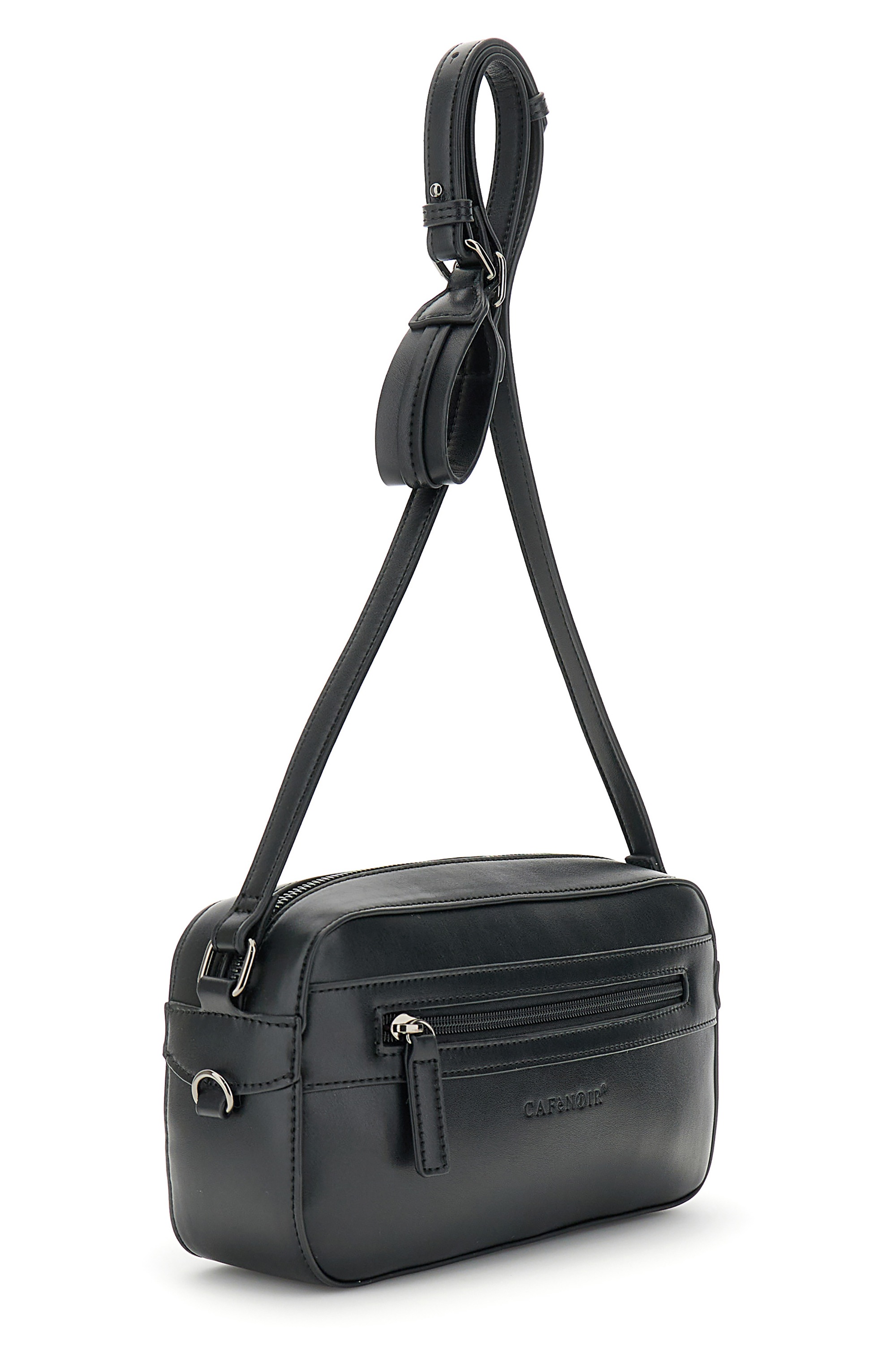 CAFèNoir Schultertasche »CAMERA BAG WITH STRIPES C3MA1103 Damen« Umhängetasche Damen, Handtasche, Abendtasche, Fashion, Lifestyle