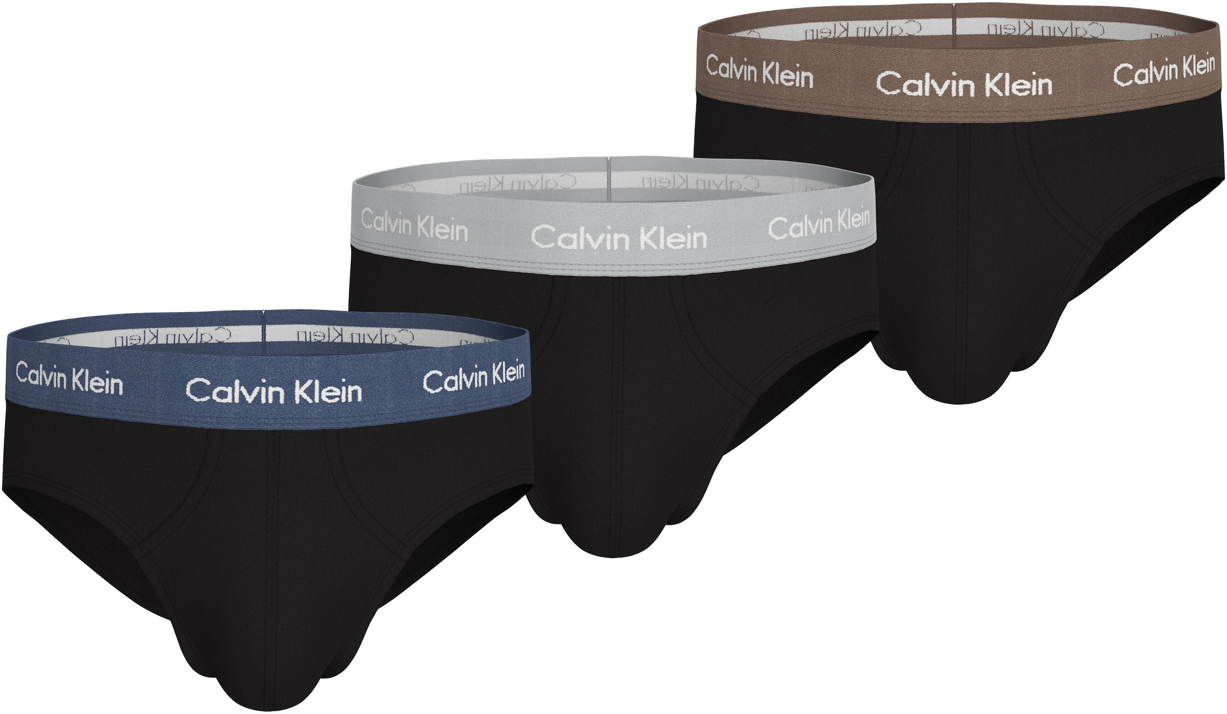 Calvin Klein Underwear Hipster, (3 St.), mit farbigem Webbund