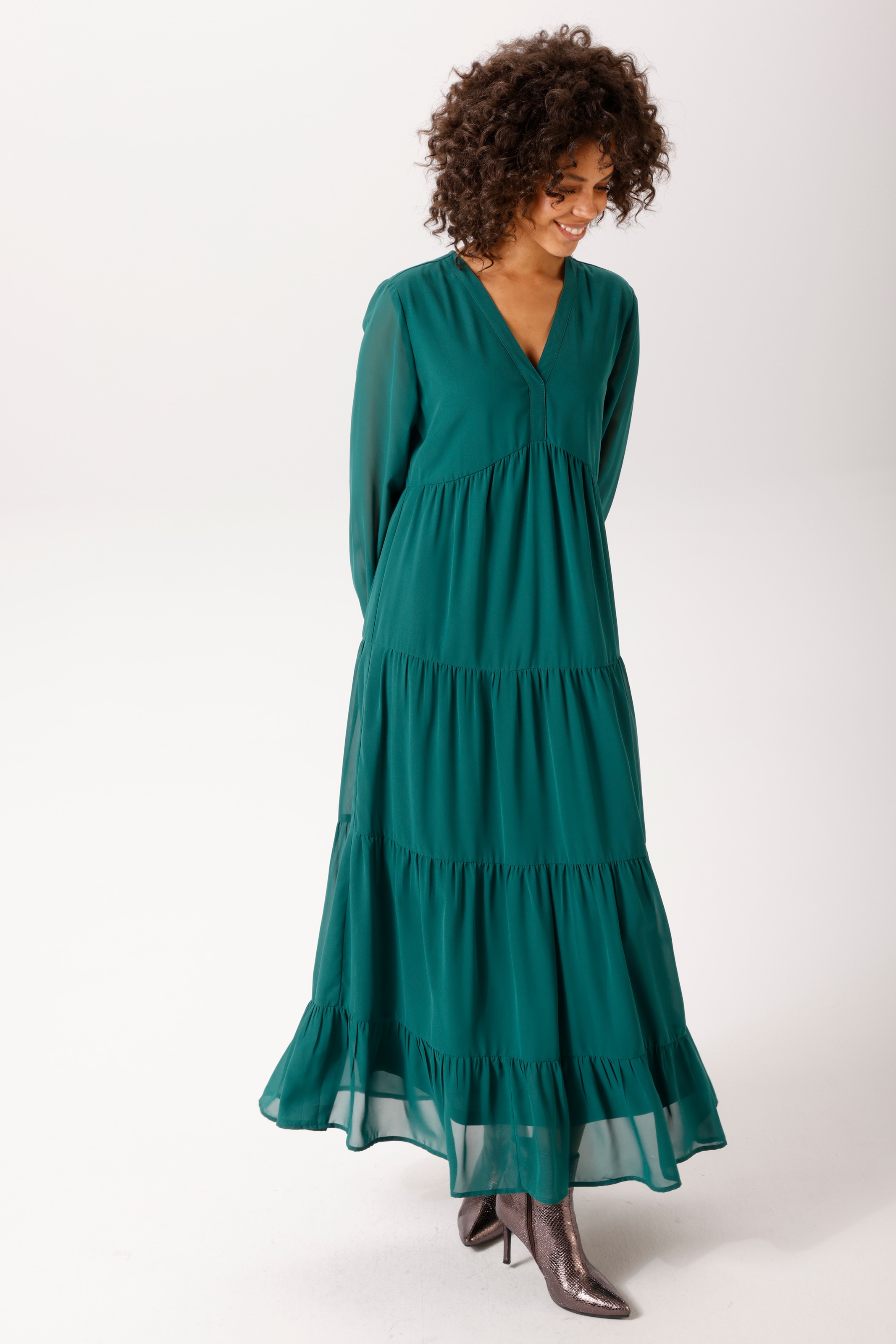 Aniston CASUAL Maxikleid in trendiger Farbpalette - NEUE KOLLEKTION