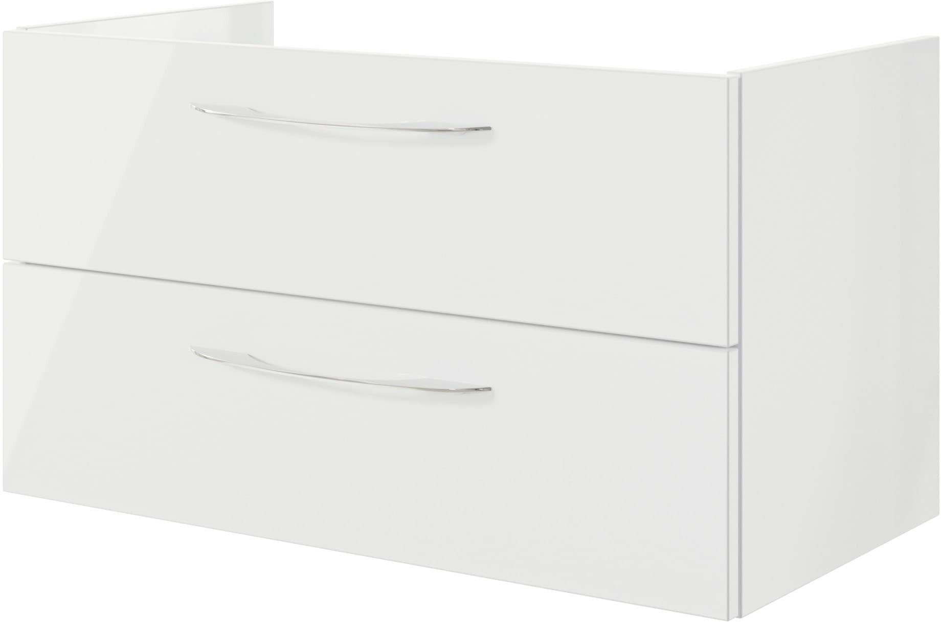 Saphir Badmöbel-Set »Serie 4035 2-teilig, Keramikwaschtisch mit LED-Spiegelschrank«, (Set), 90 cm breit, inkl. Türdämpfer, 2 Schubladen, 3 Türen, 6 Einlegeböden