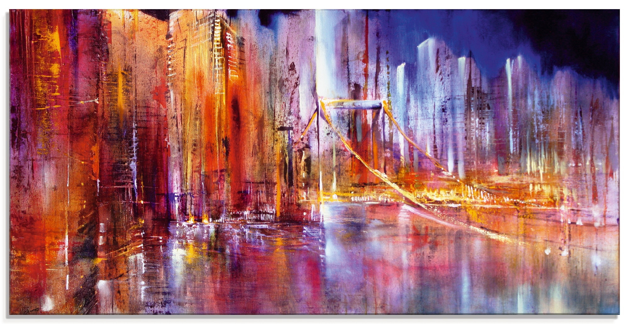 Artland Glasbild "Stadtansicht II" Brücken 1 Stk. tlg. in verschiedenen Grö günstig online kaufen