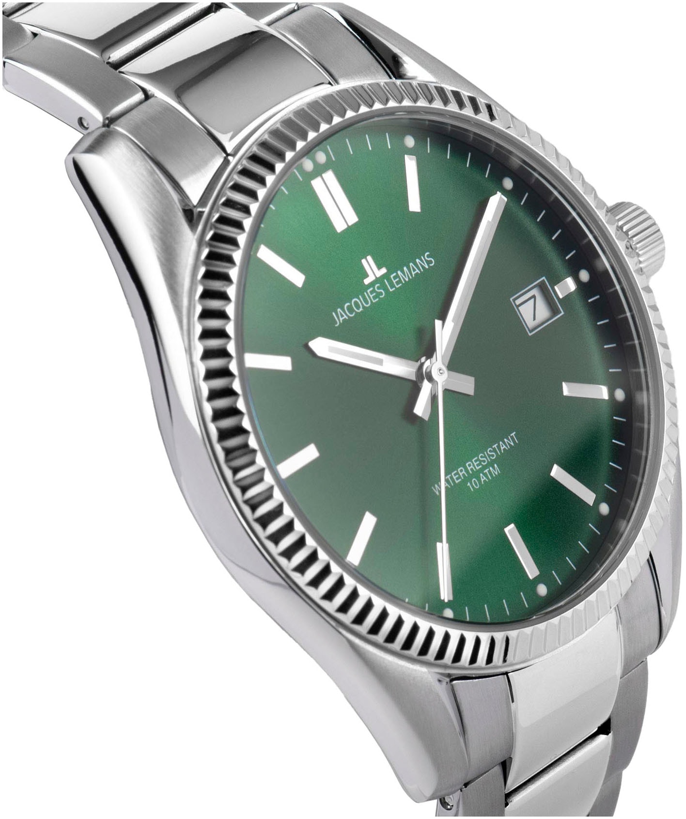 Jacques Lemans Quarzuhr »Derby«, Armbanduhr,Herrenuhr,Damenuhr,Edelstahlarmband,bis 10 bar wasserd.