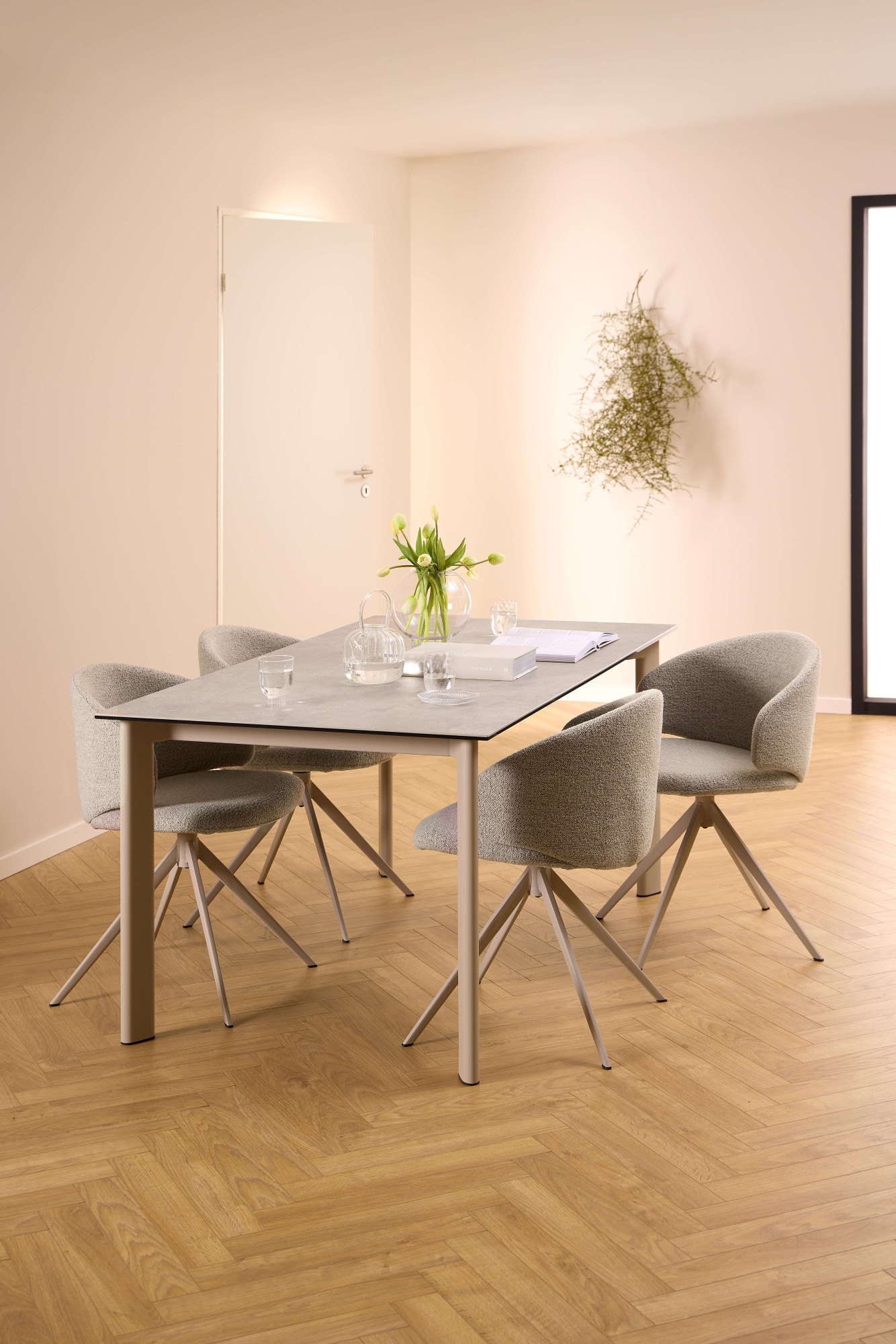ACTONA GROUP Esstisch »Palermo«, Esstisch, Tischplatte grau Anista rau keramisch, 160x90x75cm