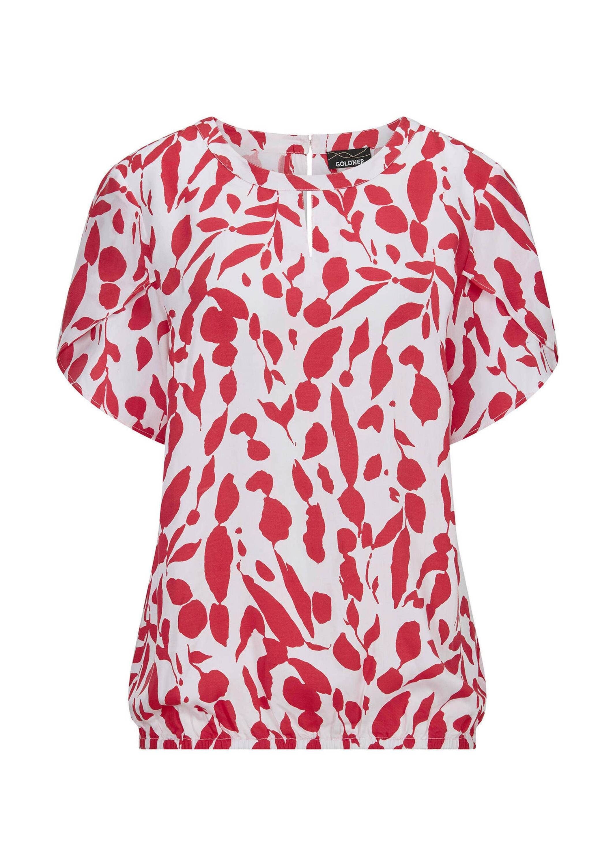 GOLDNER Satinbluse "Kurzgröße Viskosebluse mit Tulpenärmeln" Two in One günstig online kaufen