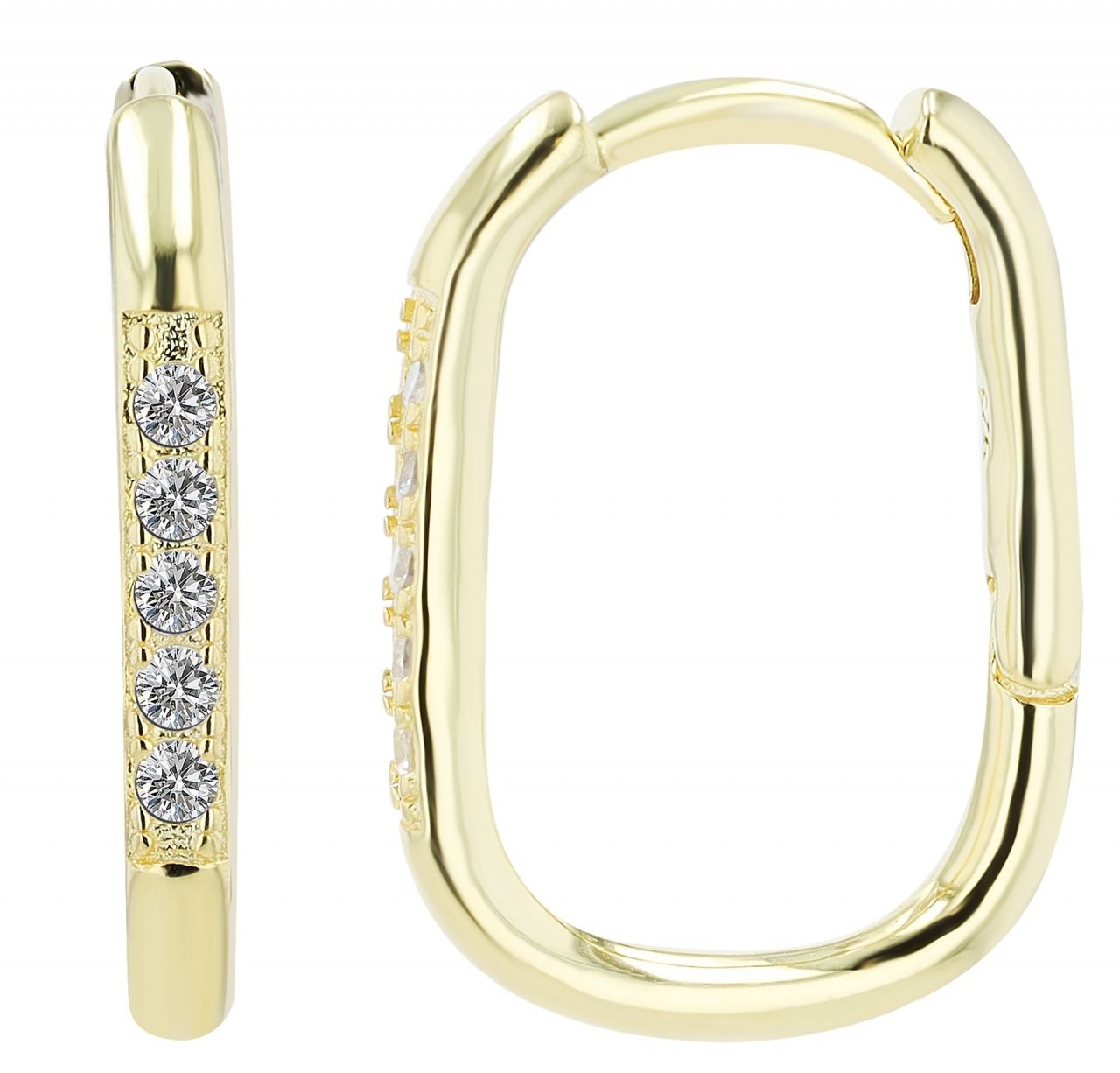 Adelia´s Paar Creolen »Damen Creolen aus 925 Sterling Silber und Zirkonia«