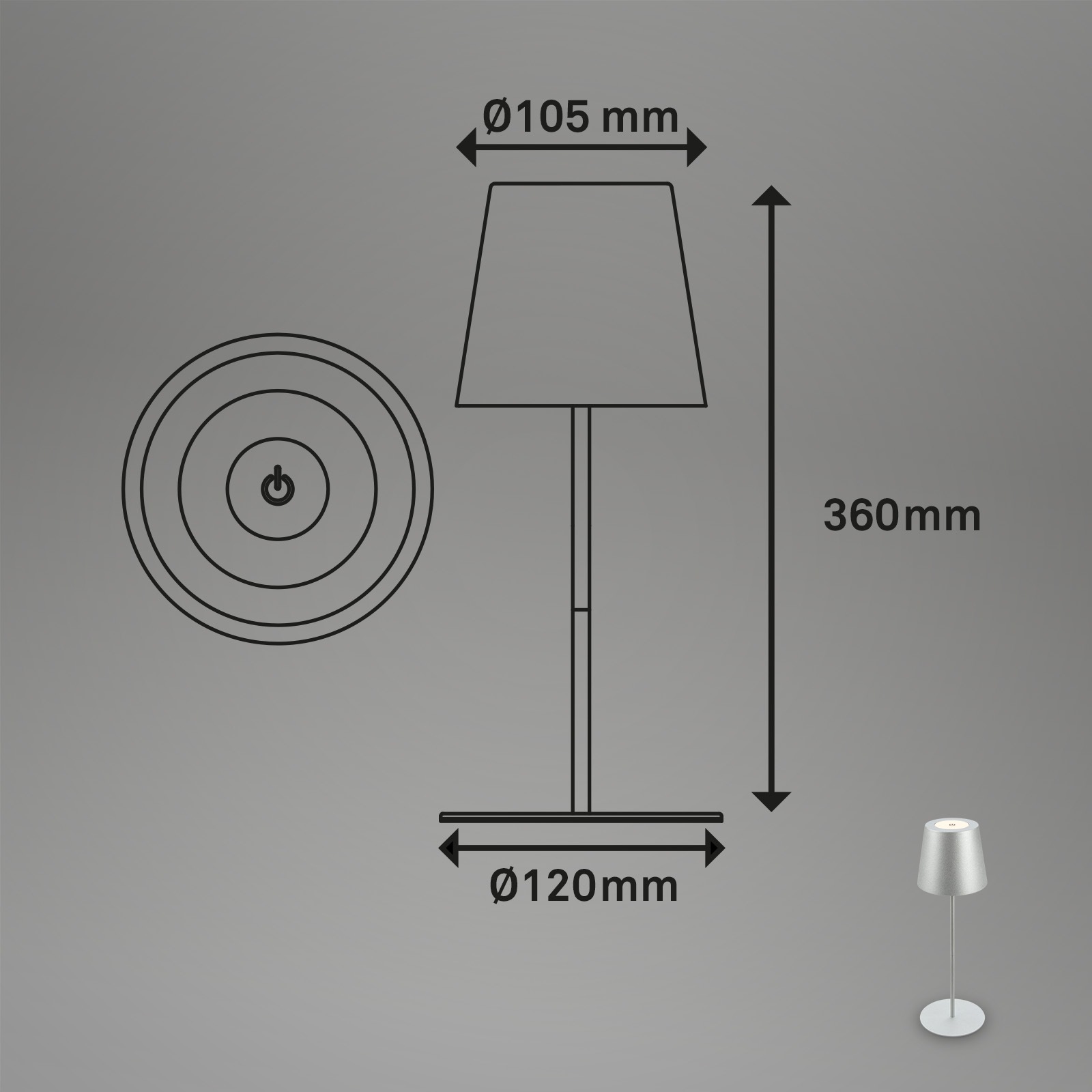 Briloner Leuchten LED Außen-Tischleuchte »Coloris«, Leuchtmittel LED-Modul | LED fest integriert