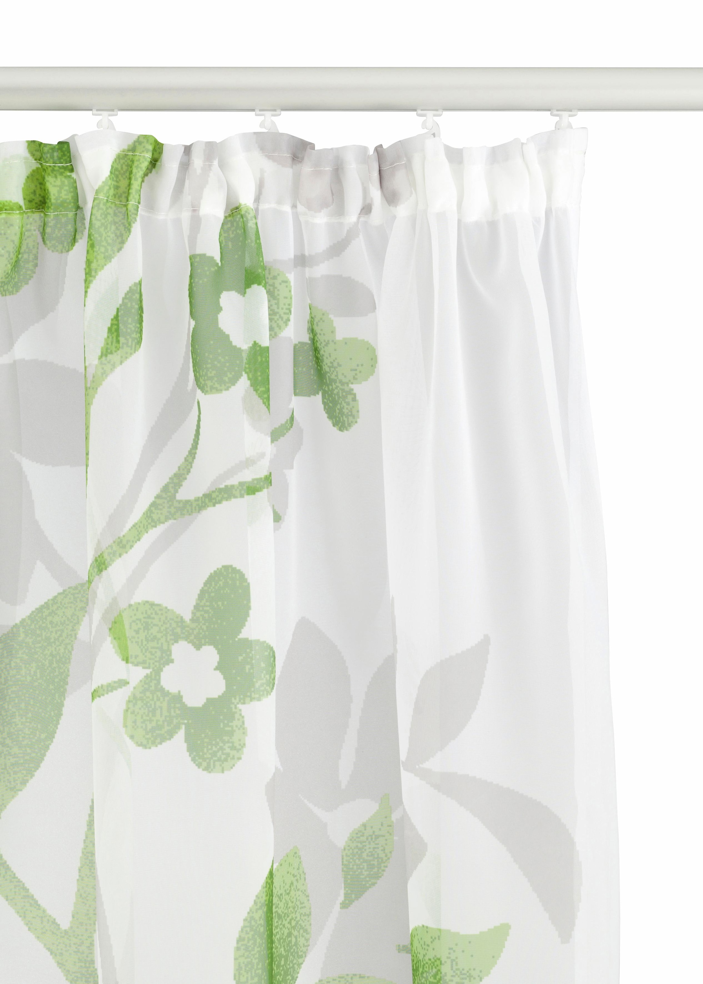 Home affaire Gardine »Ina«, (2 St.), transparent, 2-er Set, einseitig bedruckt, Voile