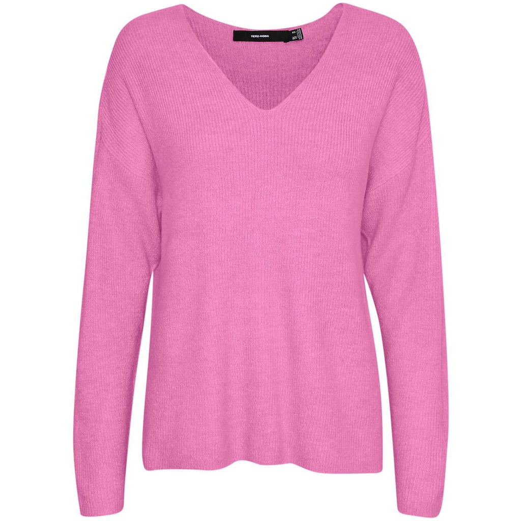 Vero Moda V-Ausschnitt-Pullover »VMCREWLEFILE LS V-NECK BLOUSE NOOS«