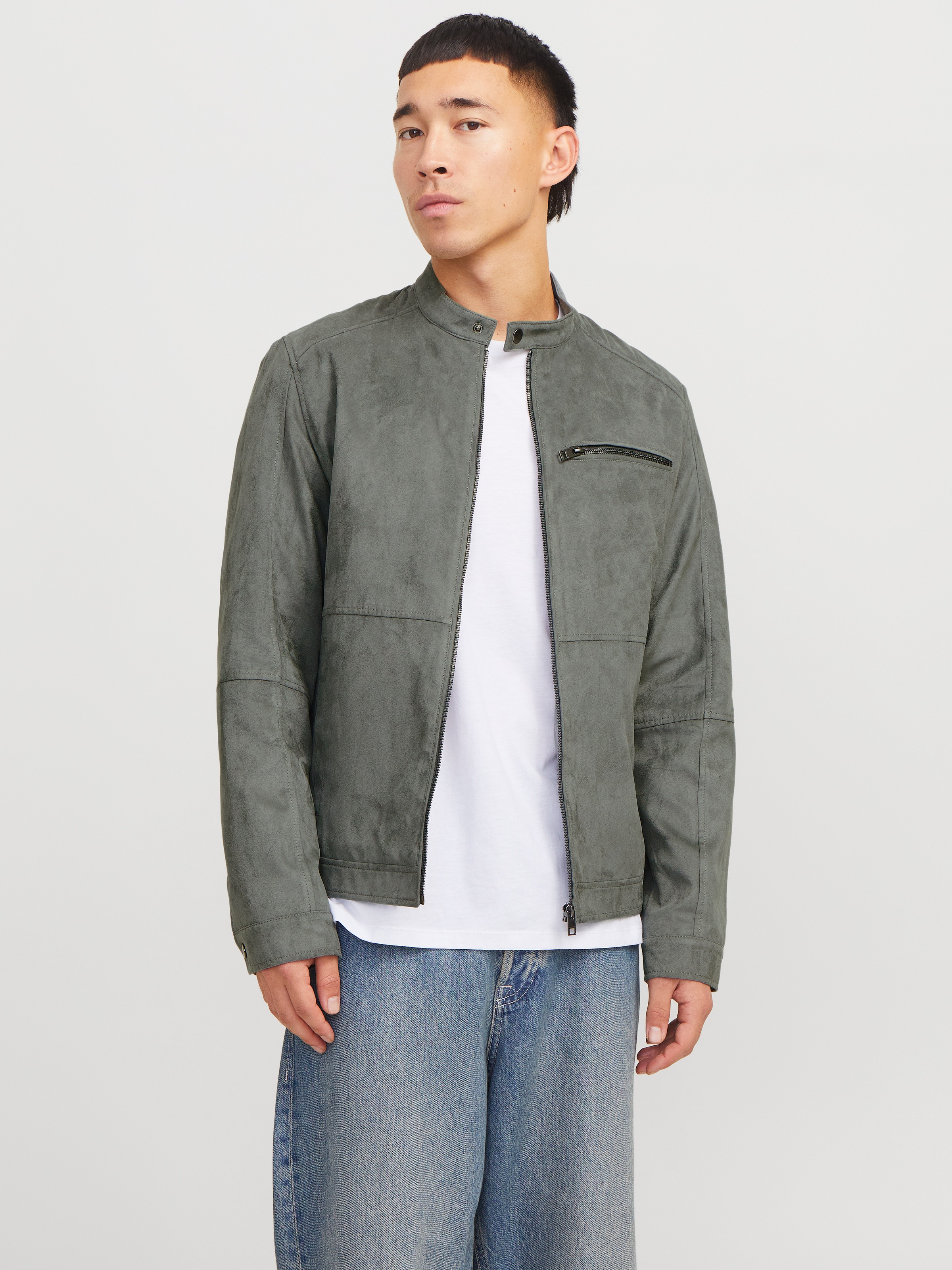 Jack & Jones Bikerjacke »JJEDYLAN BIKER JACKET NOOS«, ohne Kapuze, mit Brusttasche