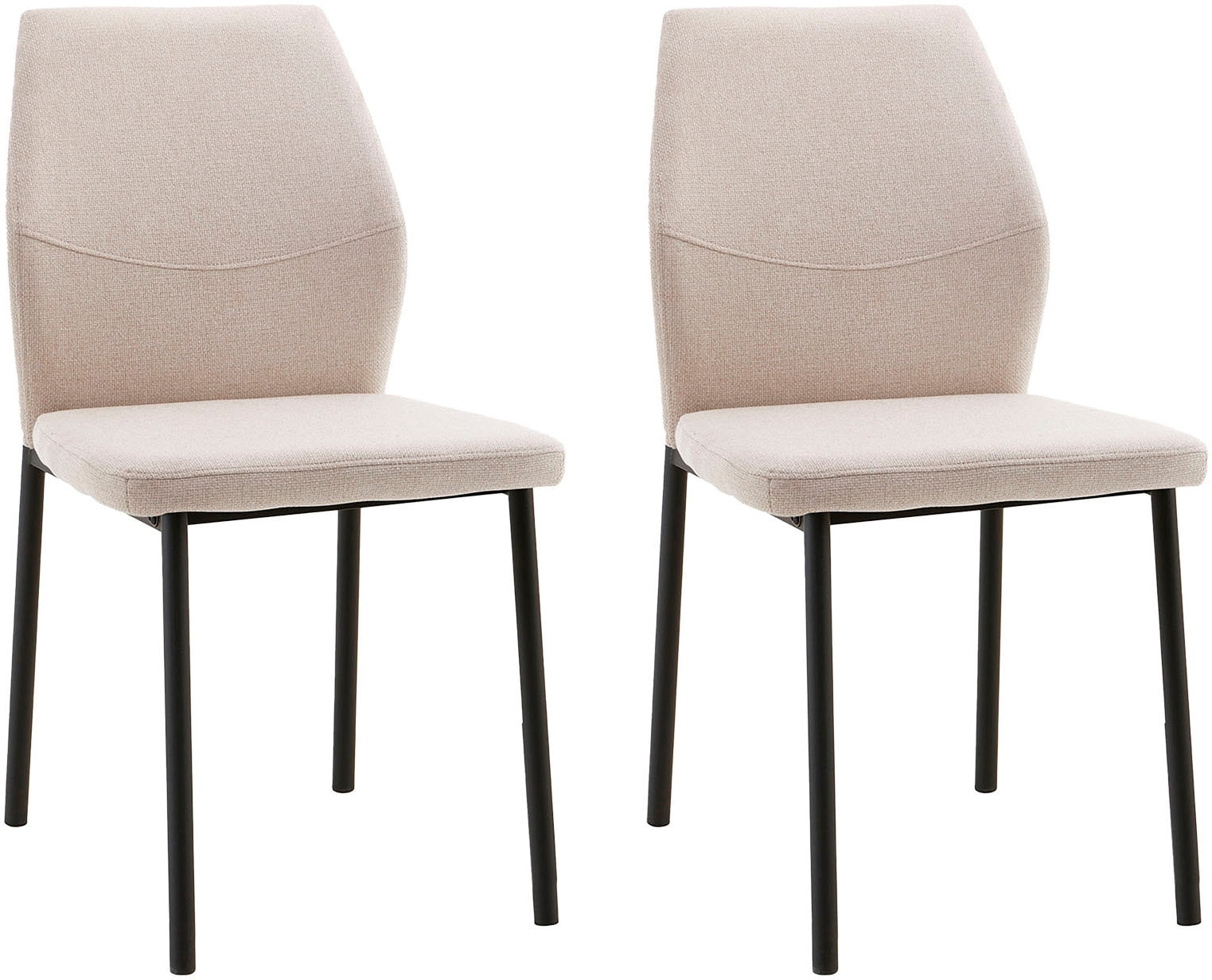Home affaire Esszimmerstuhl »Lumos«, (Set), 2 St., Webstoff, Webstoff in vielen Farben erhältlich mit stabilem Metalluntergestell
