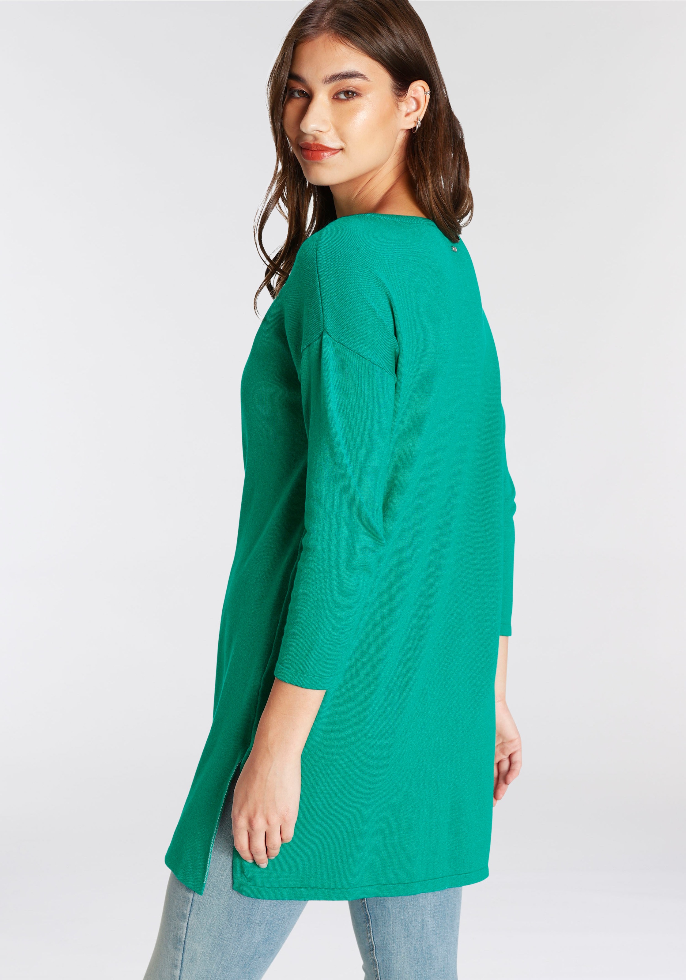 Laura Scott Longpullover, mit modernen Schriftzug günstig online kaufen