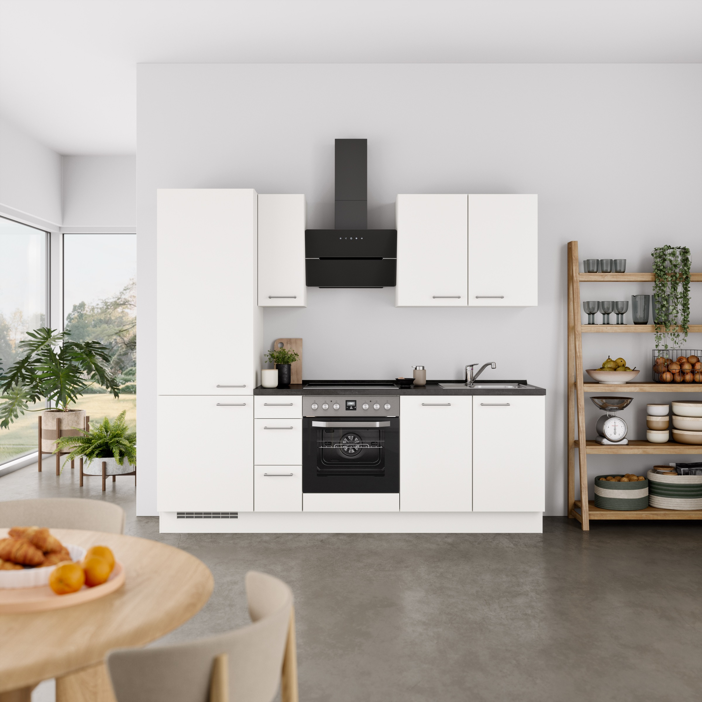 nobilia® Küchenzeile »"Laser II"«, vormontiert, Ausrichtung wählbar, Breite 240 cm, wahlw. mit E-Geräten