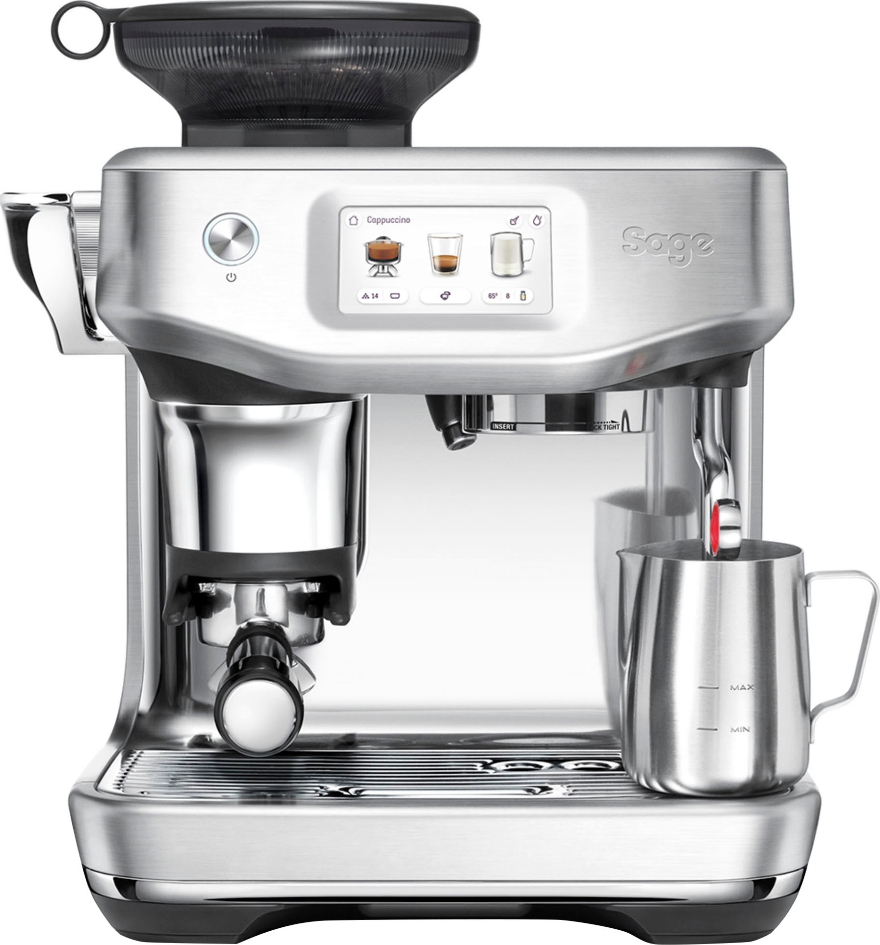 Sage Espressomaschine "SES881BSS, the Barista Touch Impress", Siebträger