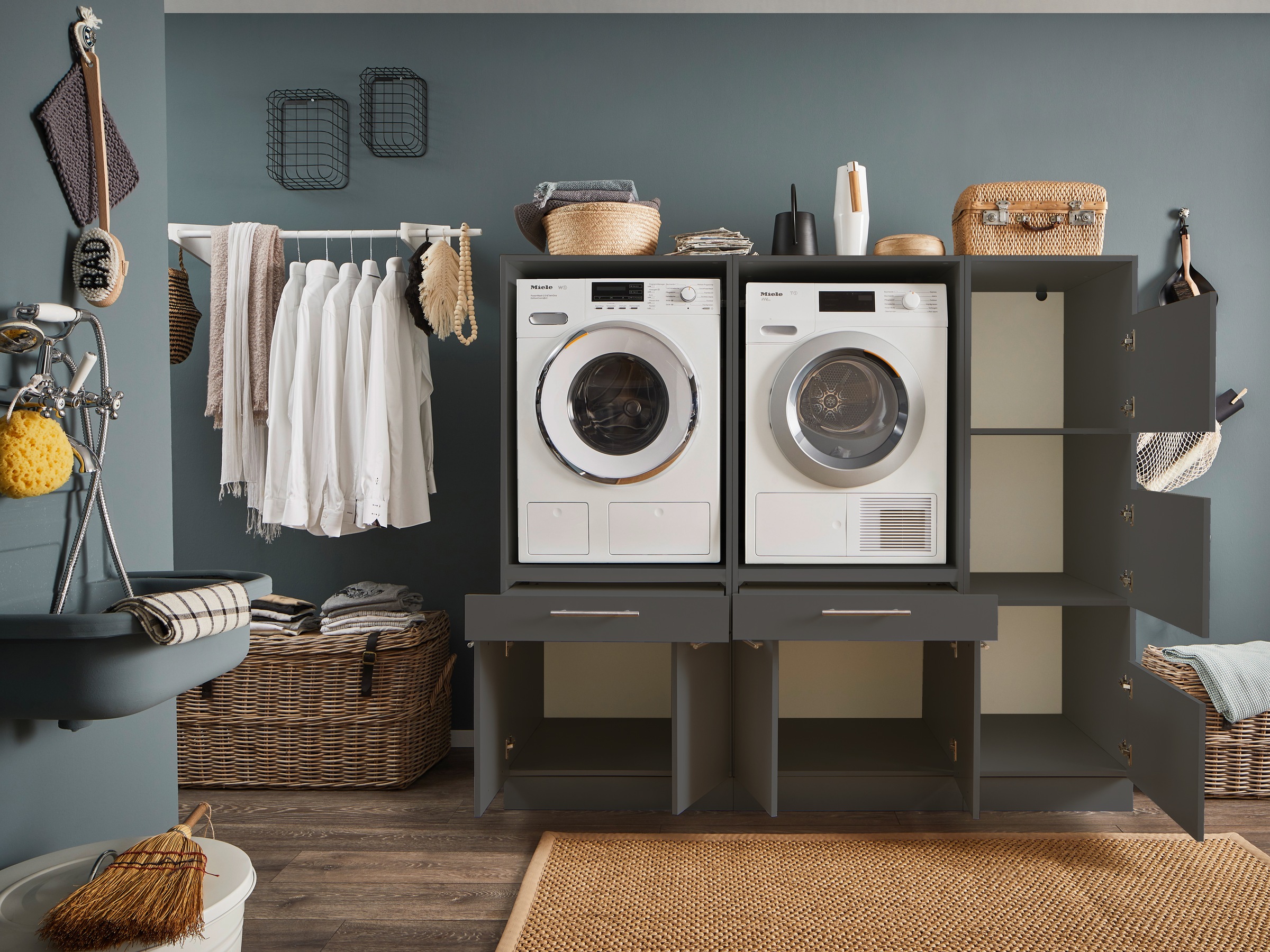 Laundreezy Mehrzweckschrank-Set »LAUNDREEZY LDSK10«, Breite 185 cm