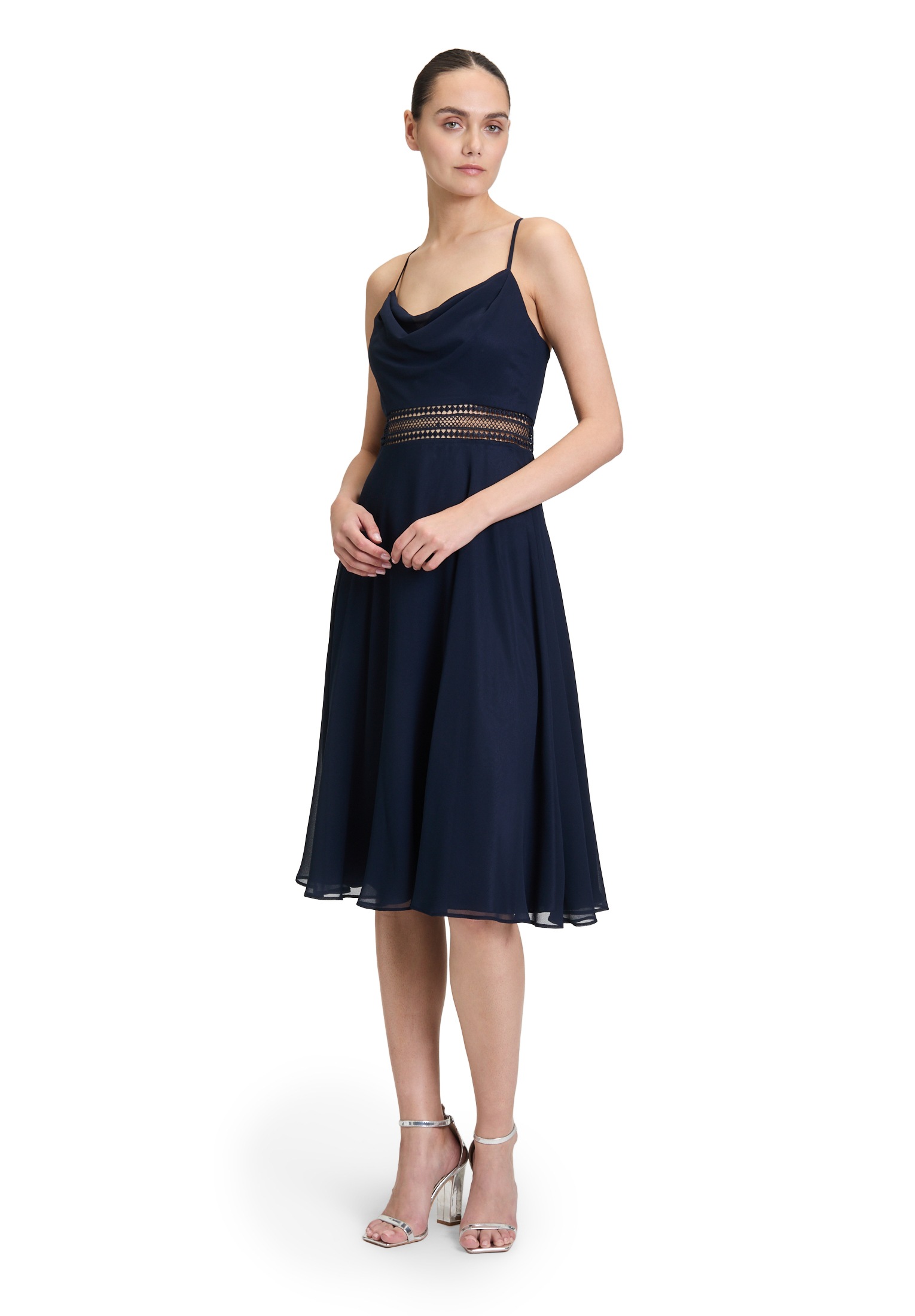 Vera Mont Cocktailkleid »Vera Mont Cocktailkleid mit Wasserfallausschnitt«, Stickerei