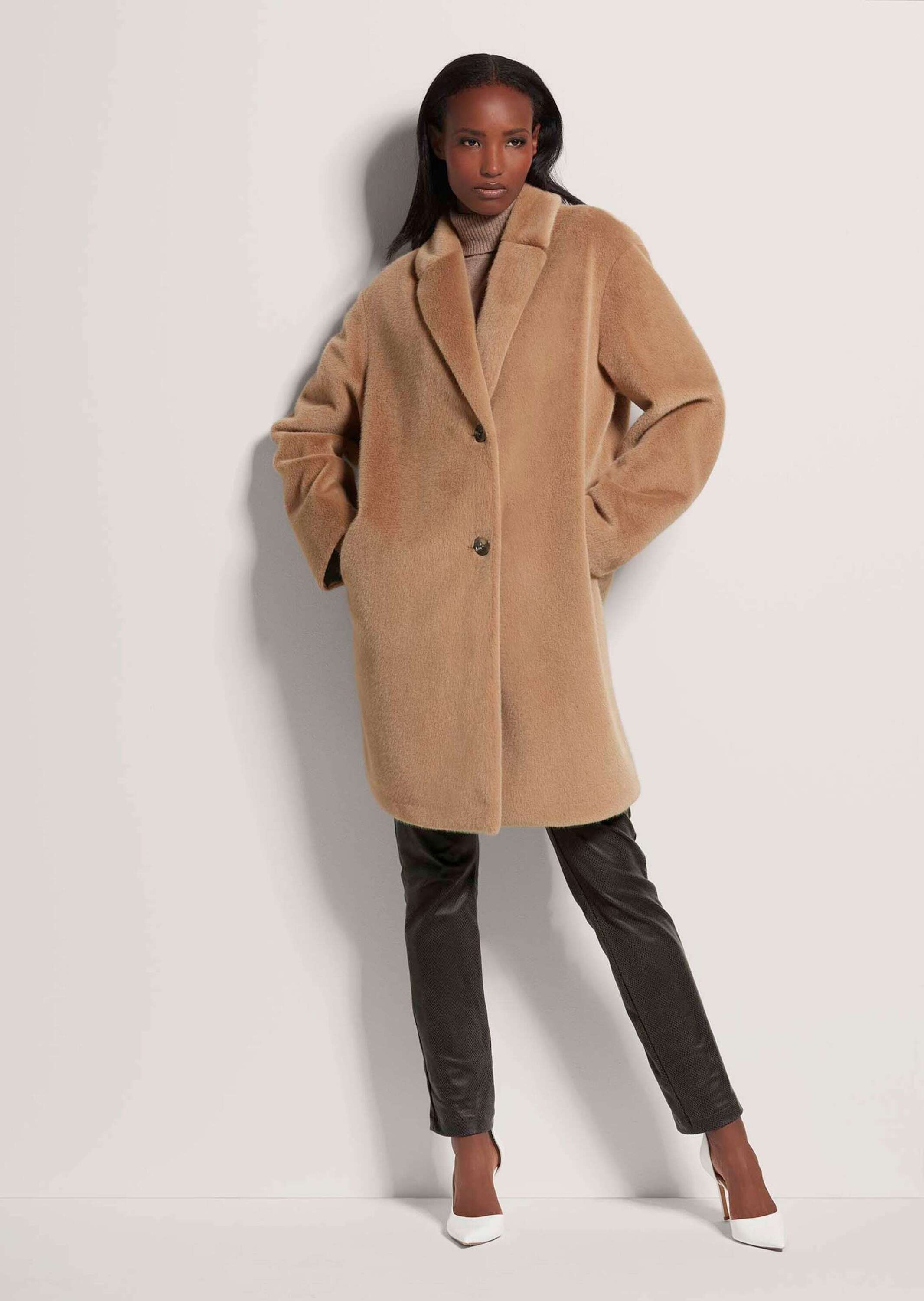 MADELEINE Langmantel "Webpelzmantel Kunstpelzmantel mit Reverskragen" Softe günstig online kaufen