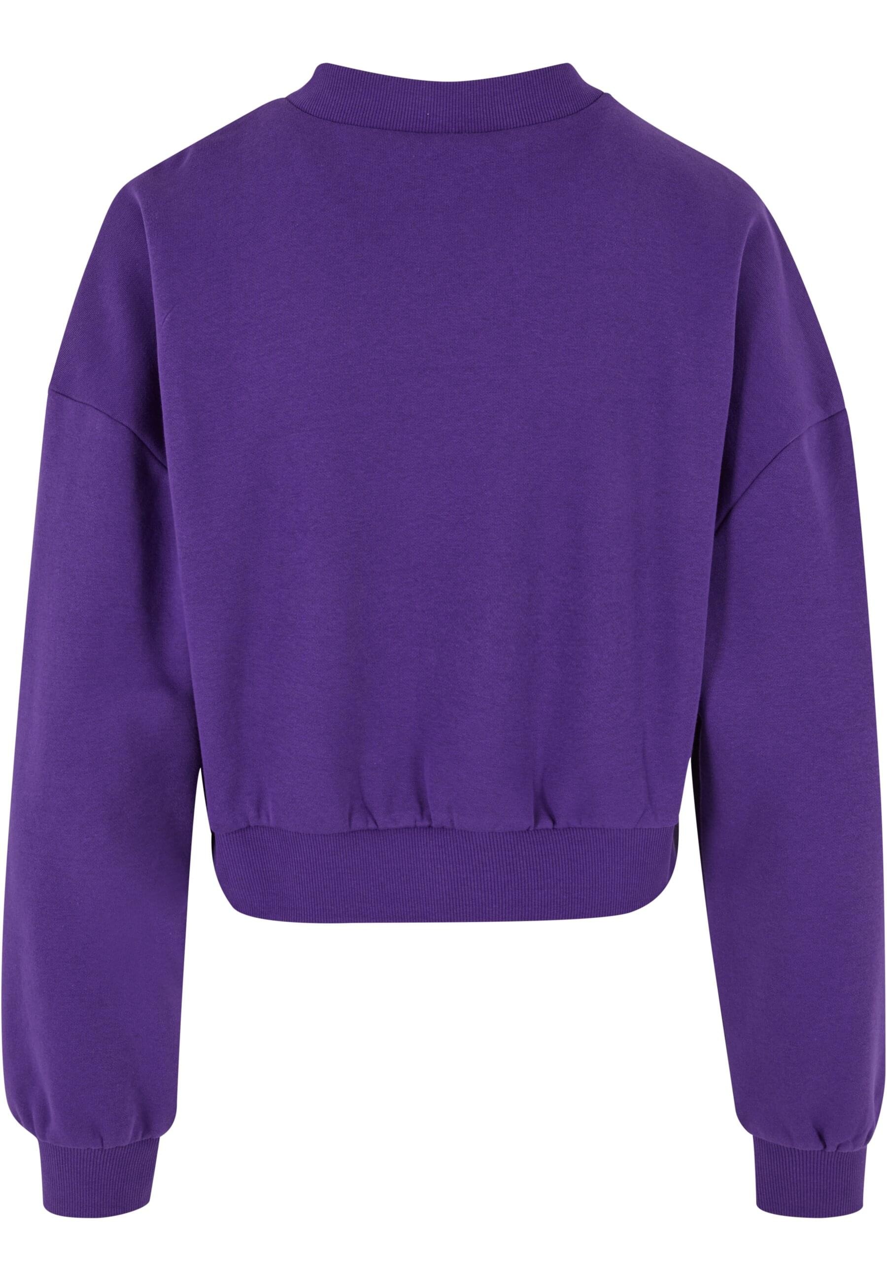 URBAN CLASSICS Rundhalsshirt "Urban Classics Damen Ladies Cropped V-Neck", günstig online kaufen