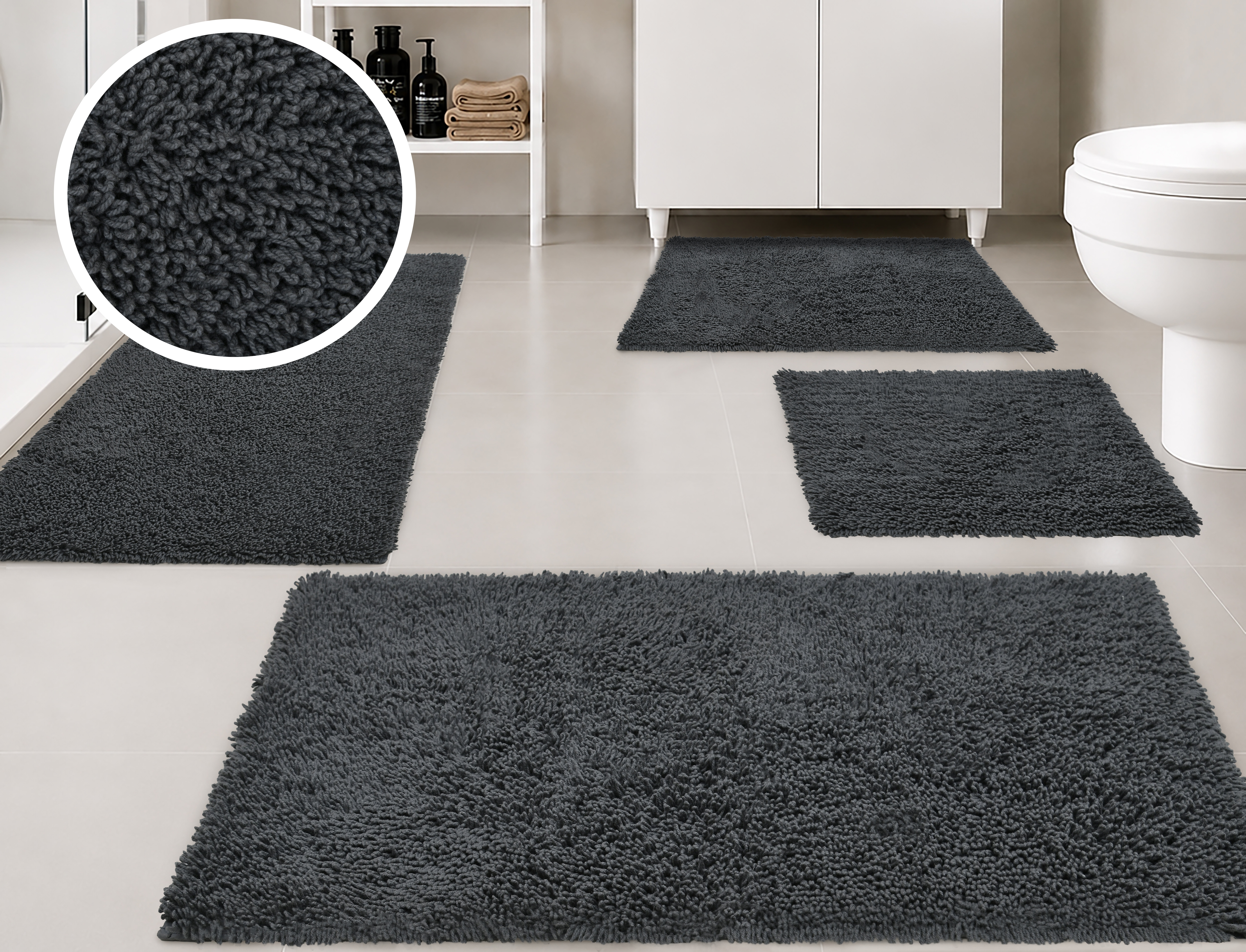 OTTO home "Xennia, Badvorleger, Badezimmer Teppich, Duschvorleger," Höhe 28 mm rutschhemmend beschichtet schnell trocknend Badteppich, Uni Farben