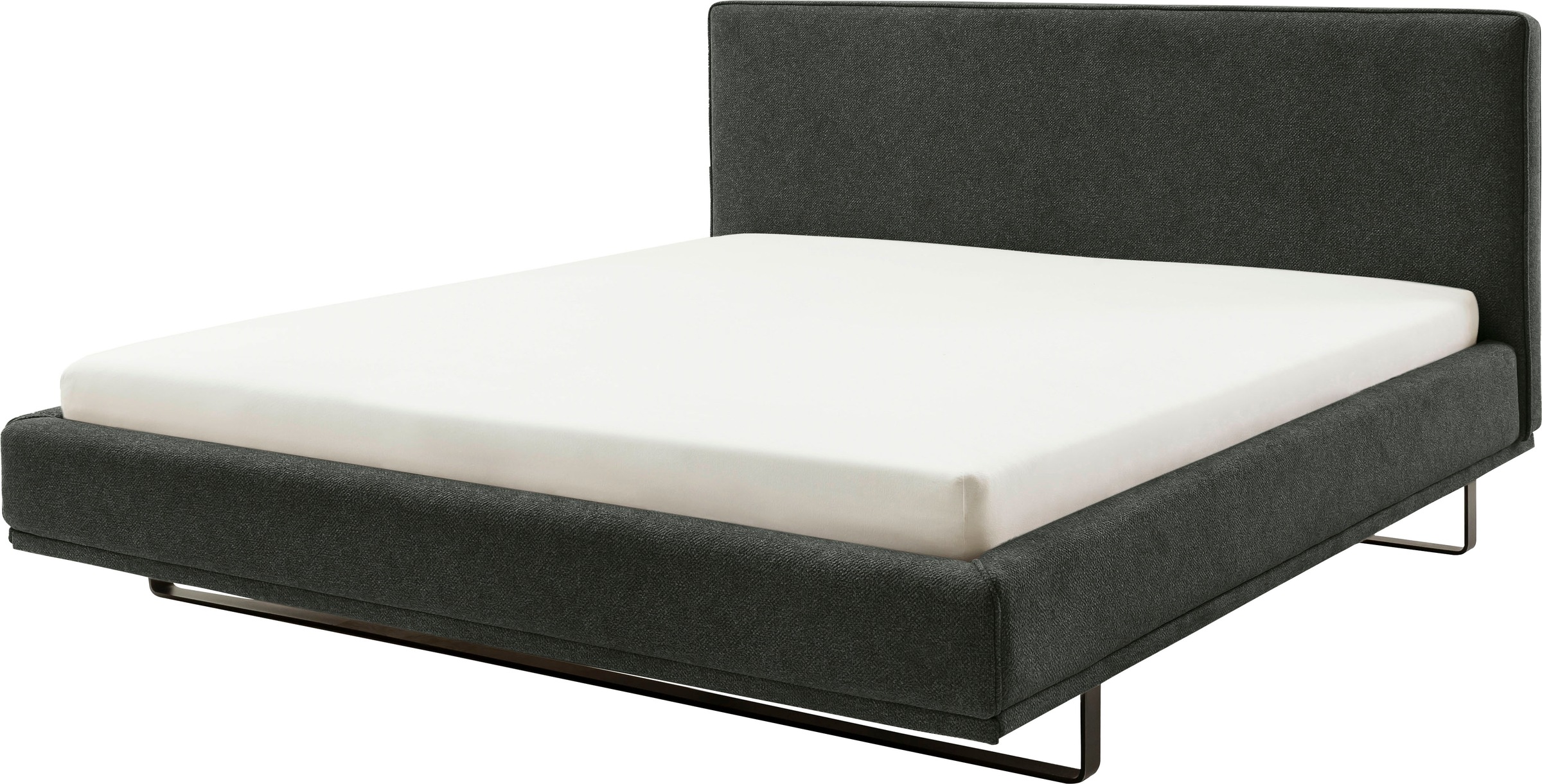 SCHÖNER WOHNEN-Kollektion Polsterbett »COMO in der Breite 180cm« mit schwarzen Metallkufen, erhältlich in verschiedenen Farben