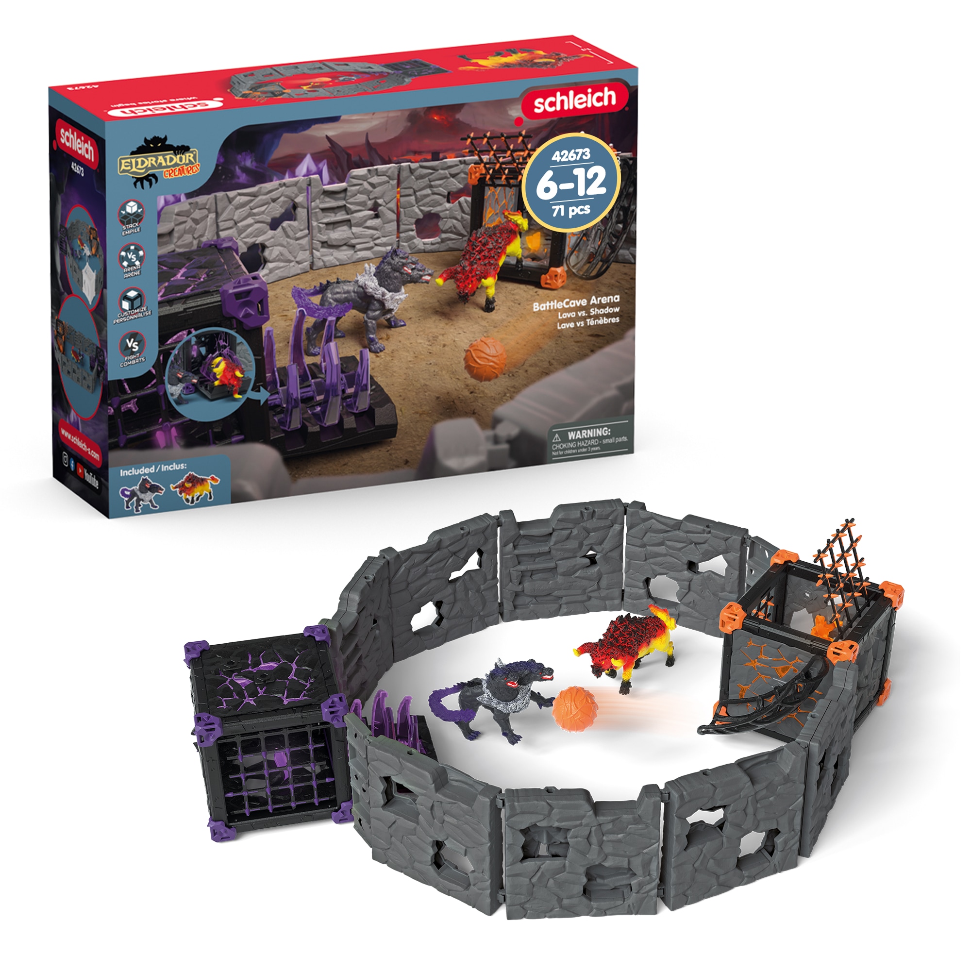 Schleich® Spielwelt »ELDRADOR® CREATURES, BattleCave Arena: Lava vs. Schatten (42673)«