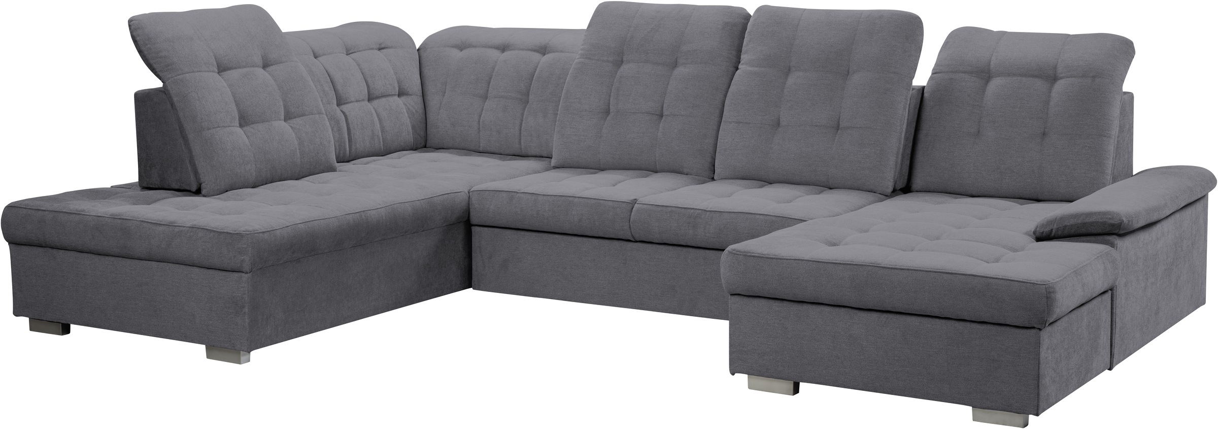 Thumbnail - WERK2 Wohnlandschaft "Kordula-New Multifunktion Couch, Breite 332cm, U-Form", Sofa in U-Form mit Schlaffunktion & Bettka...