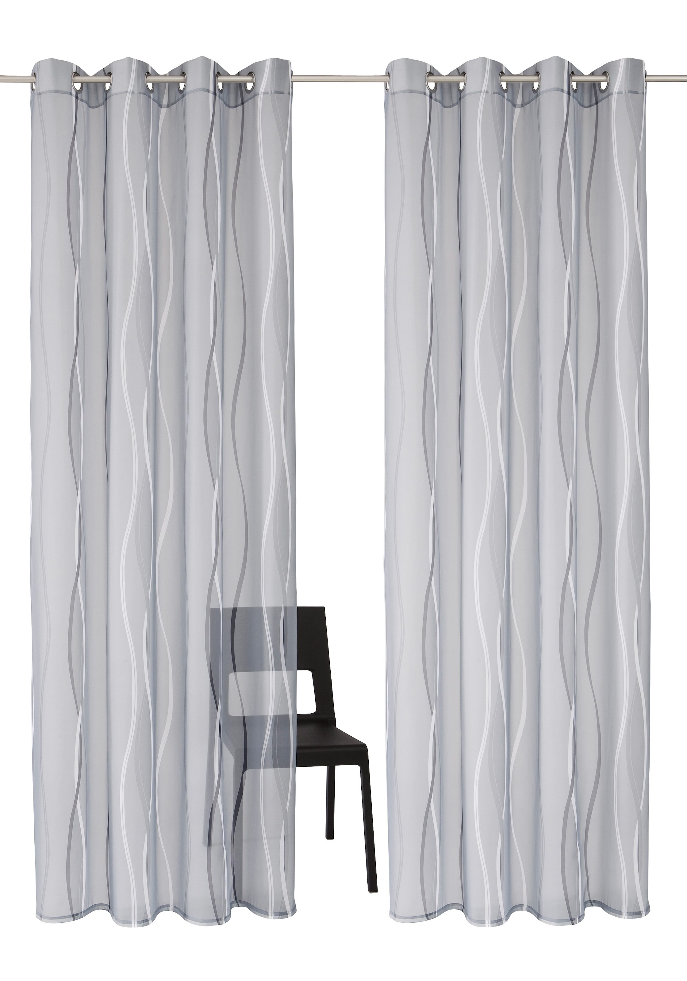 OTTO home Gardine "Dimona" Ösen 2 Stk. tlg. 2er-Set, transparent, Voile, Po günstig online kaufen