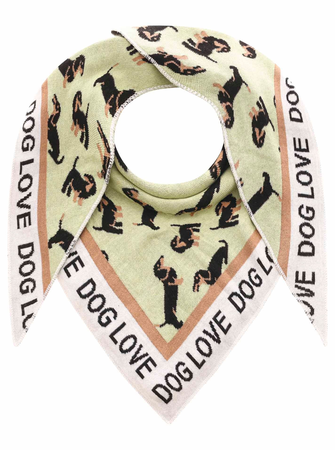Zwillingsherz Dreieckstuch, Feinstrick, Animal-Print, Statement günstig online kaufen