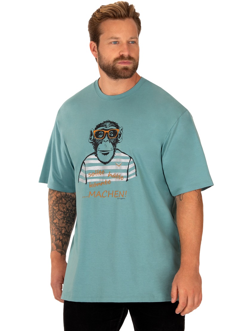Trigema T-Shirt »TRIGEMA T-Shirt mit großem Affen-Aufdruck« ▷ für | BAUR | Sport-T-Shirts