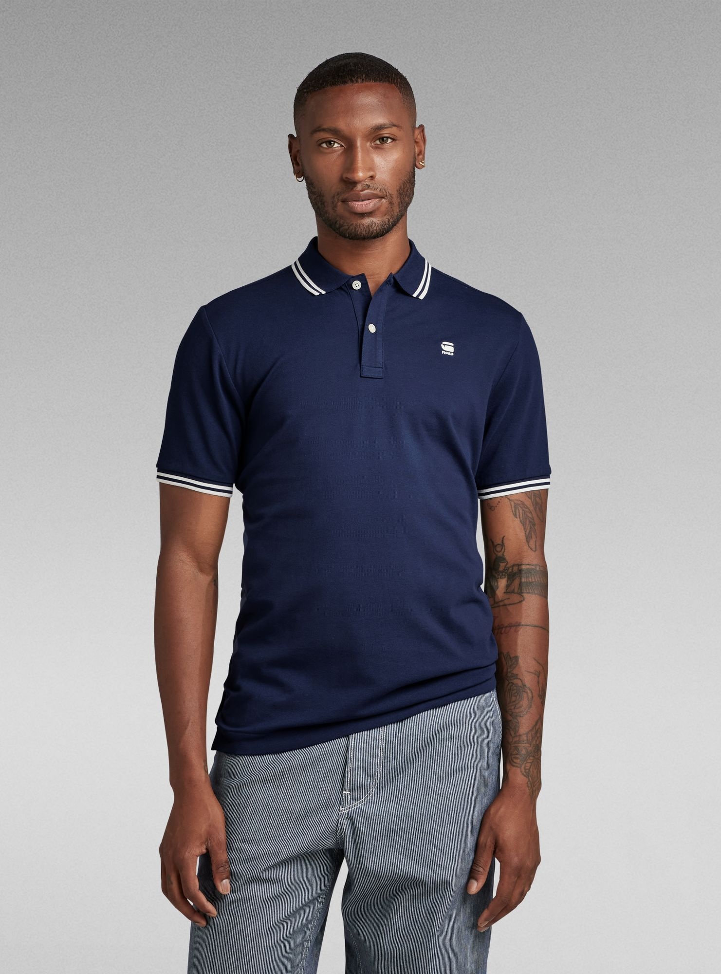 G-STAR Poloshirt "Dunda Slim Stripe Poloshirt" günstig online kaufen