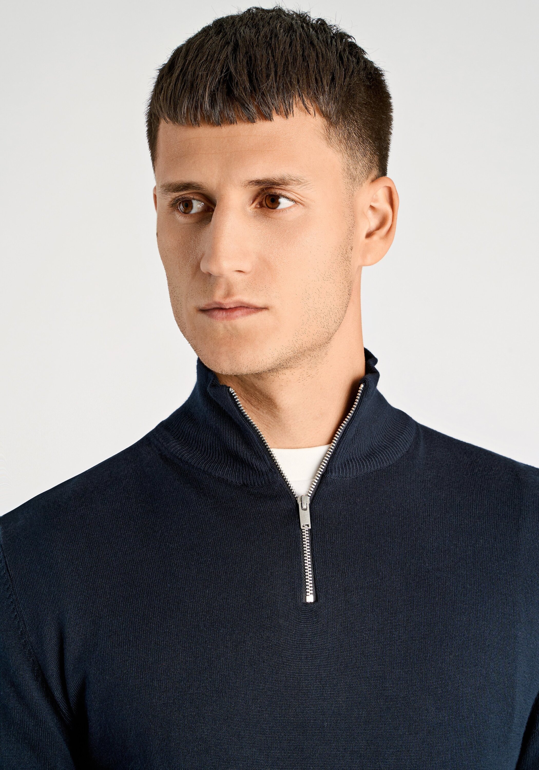Junk De Luxe Troyer Slim Fit Pullover Navy XXL 2