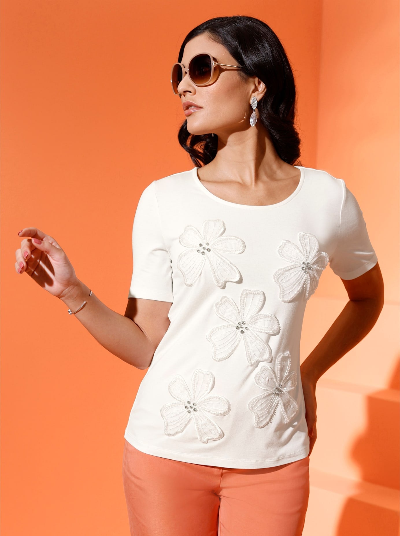 creation L Rundhalsshirt "Shirt" 1 Stk. tlg. günstig online kaufen