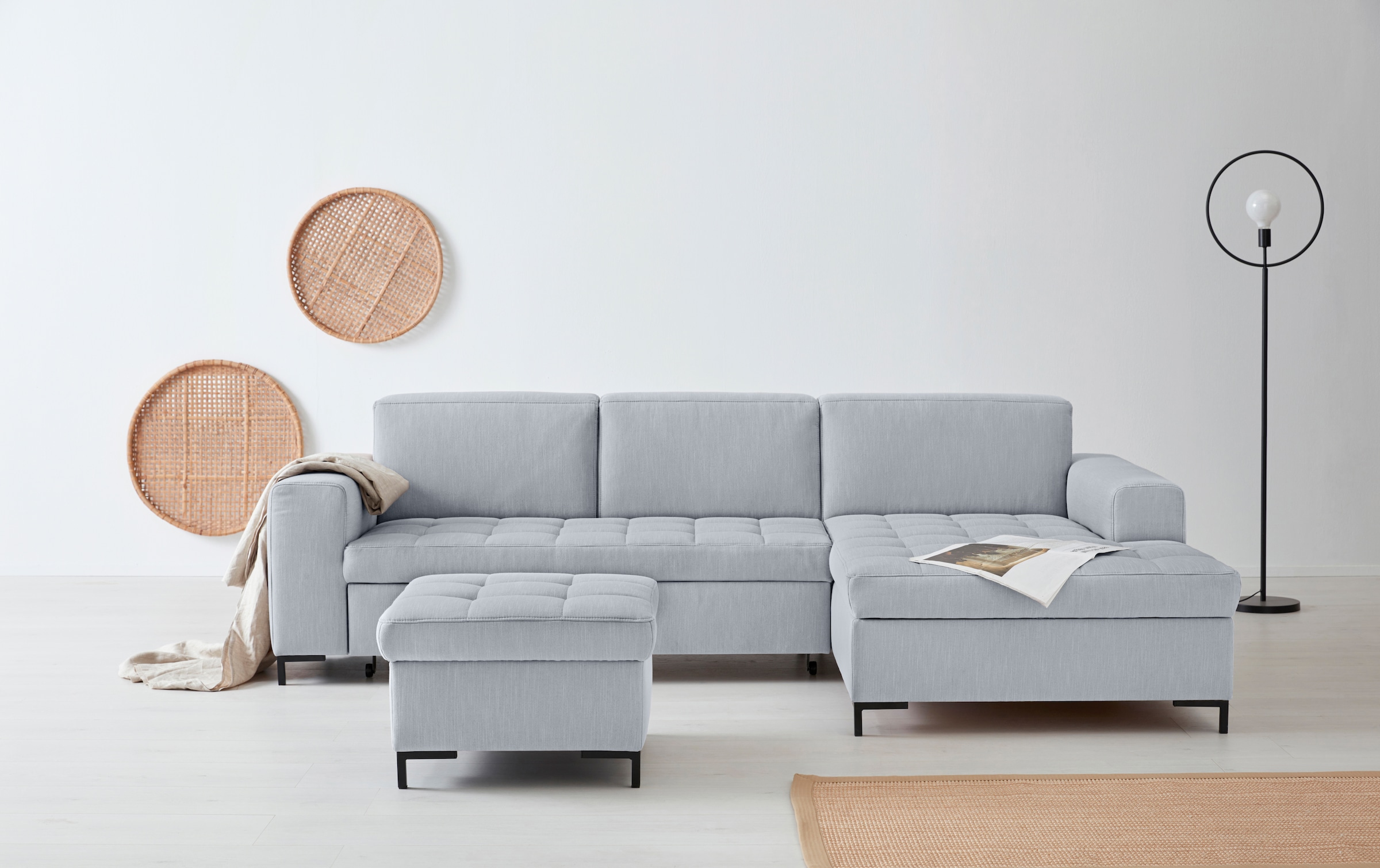 OTTO products Ecksofa "Grazzo, zeitlos und elegant, mit moderner Sitzheftun günstig online kaufen