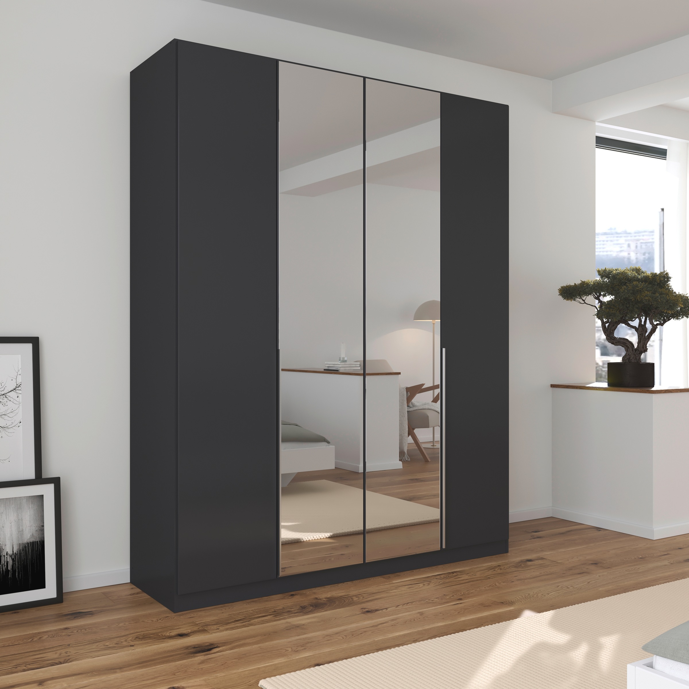 OTTO home Drehtürenschrank "Kleiderschrank Schrank Garderobe AGORDO mit Dek günstig online kaufen