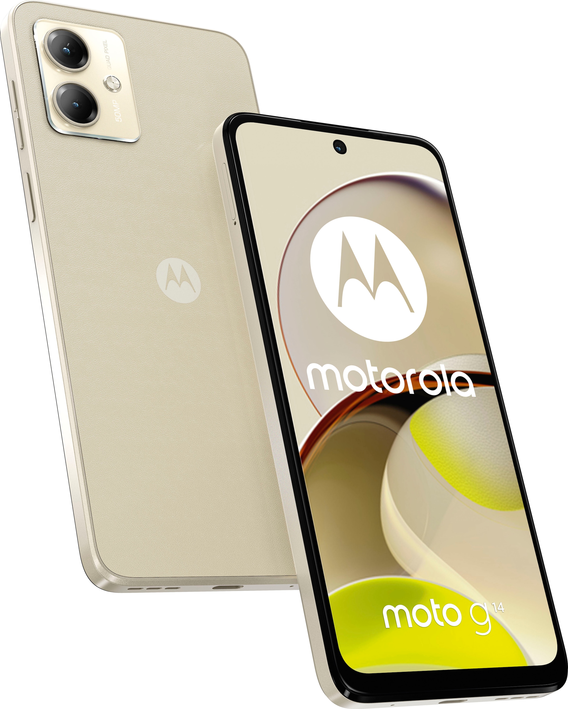 Motorola Smartphone »moto g14«, Butter Cream, 16,51 cm/6,5 Zoll, 128 GB Speicherplatz, 50 MP Kamera
