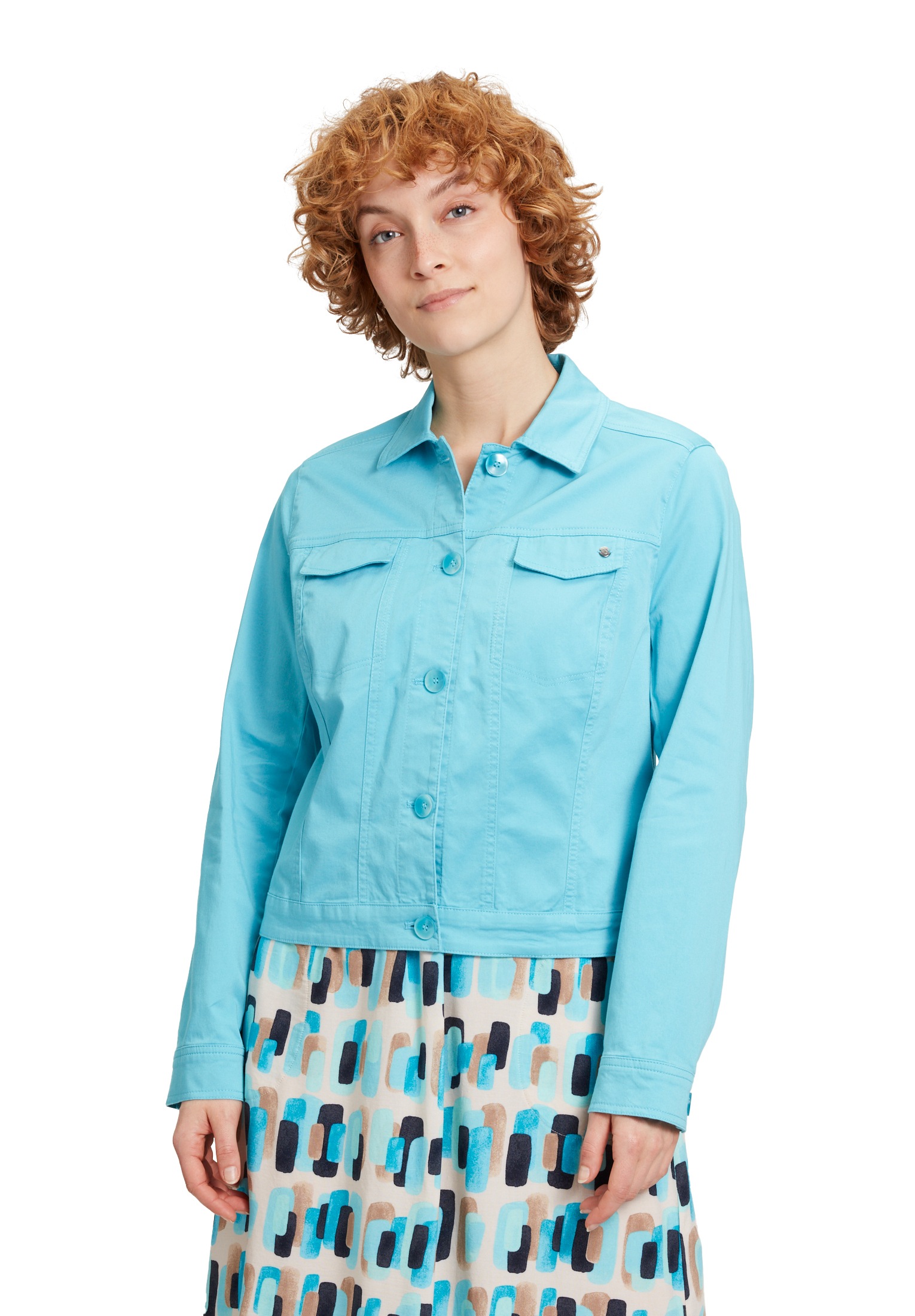 Betty&Co Jackenblazer "Betty & Co Jeansjacke mit Kragen", Taschen